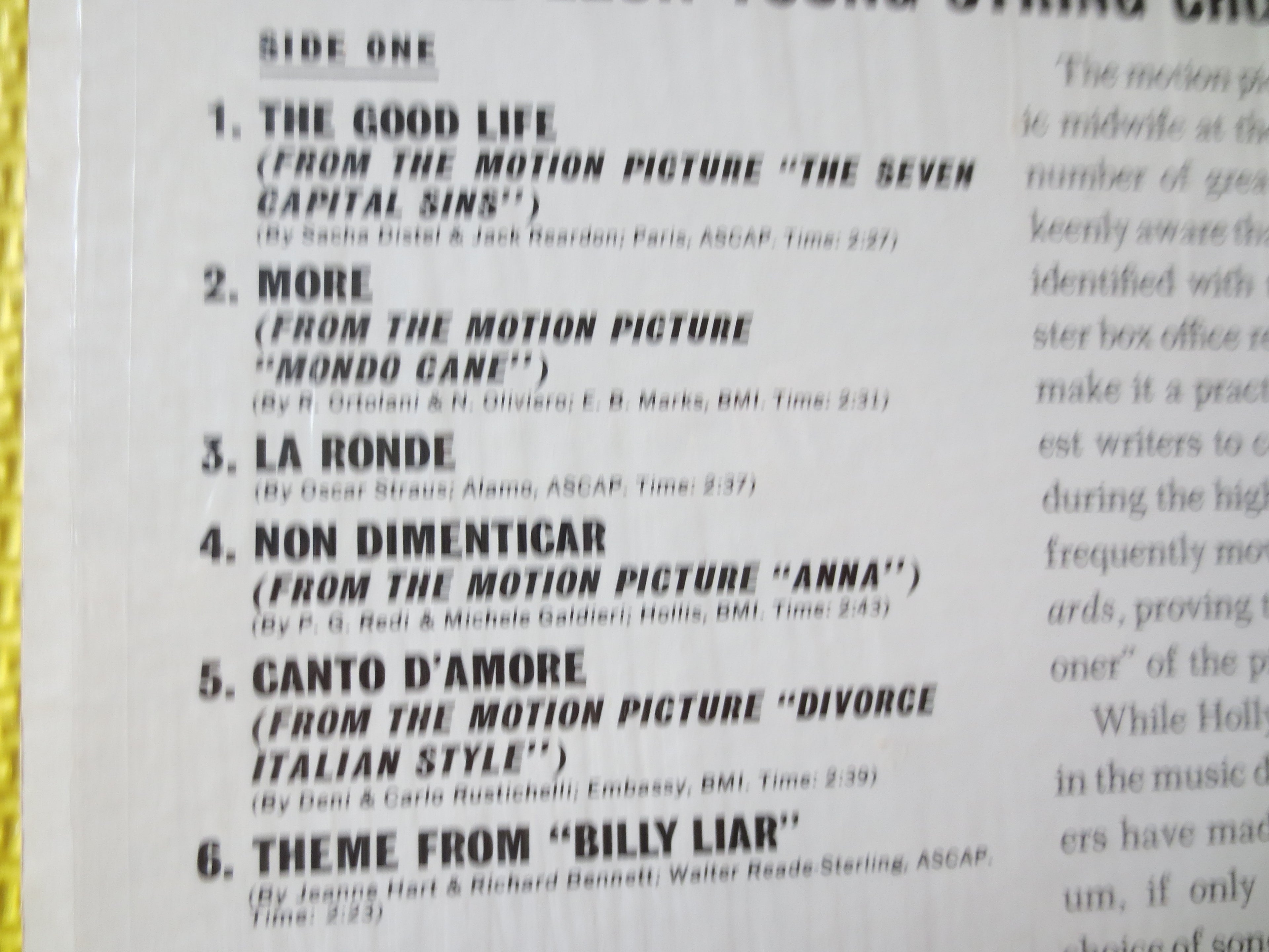 Acker Bilk – Great Themes from Great Foreign Films (1965) Vinyl LP