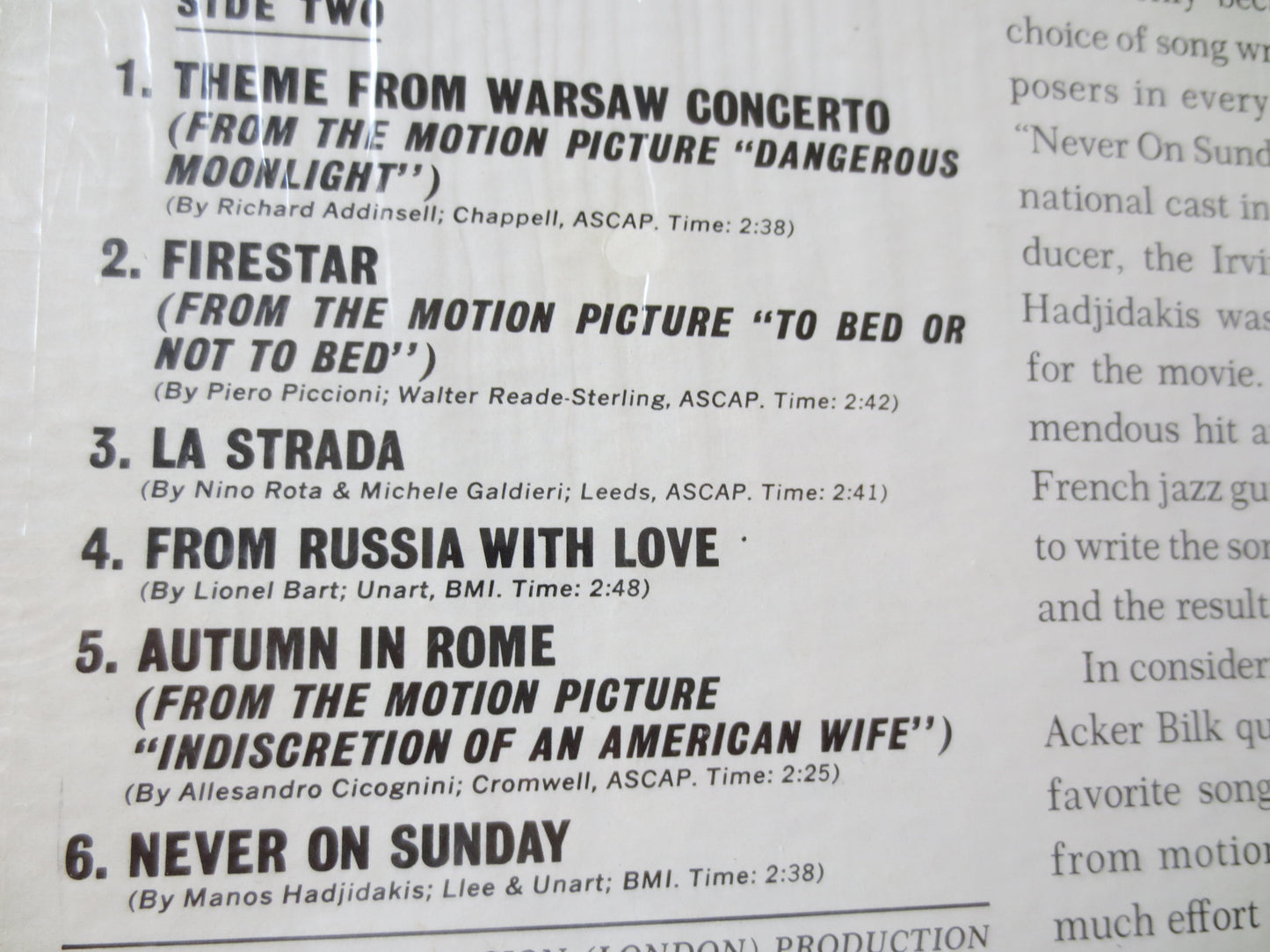 ACKER BILK, Movie THEMES, Acker Bilk Records, Jazz Record, Vintage Vinyl, Acker Bilk Albums, Vinyl Records, 1965 Records