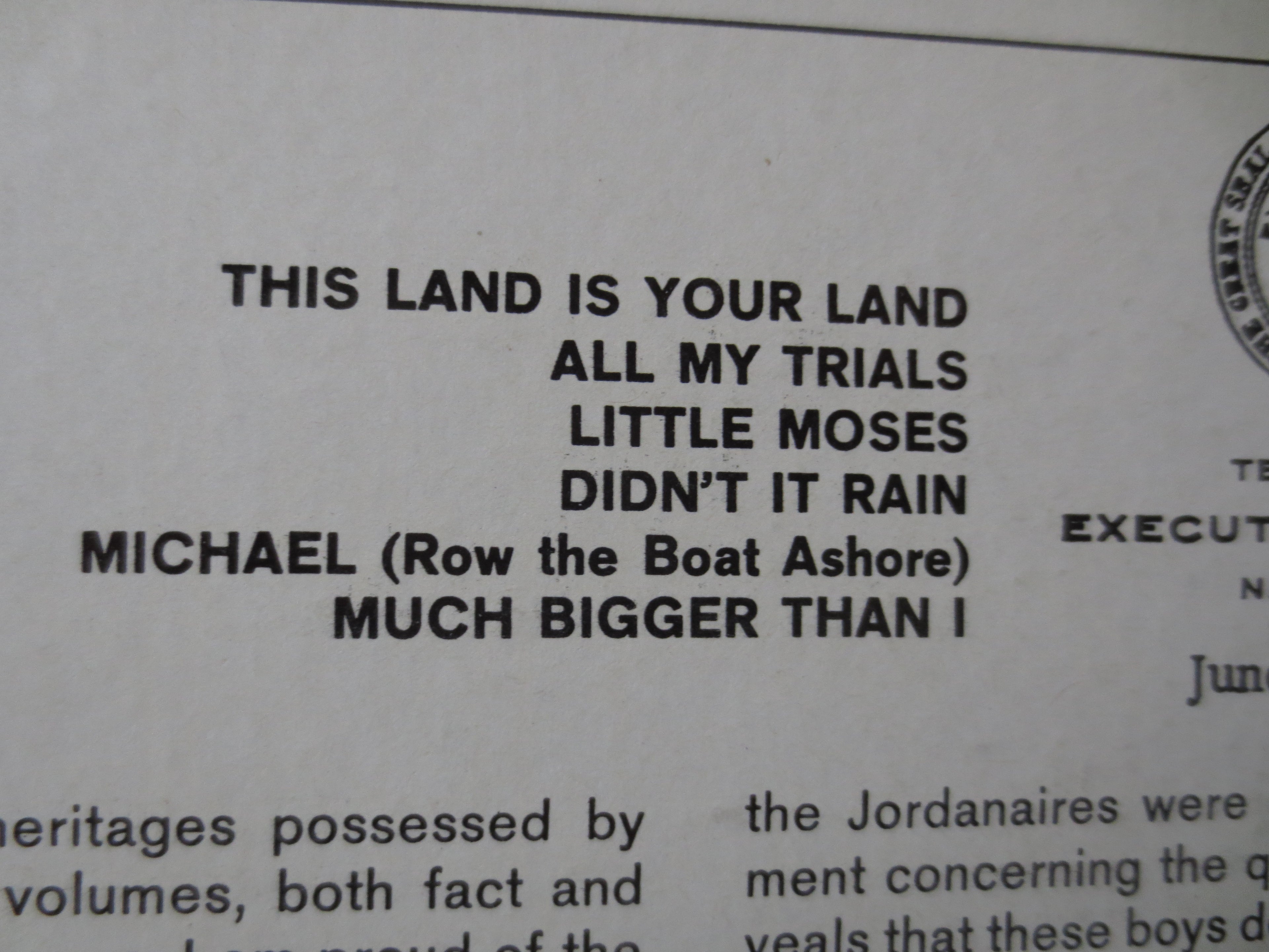 The Jordanaires – This Land (1964) Vinyl LP