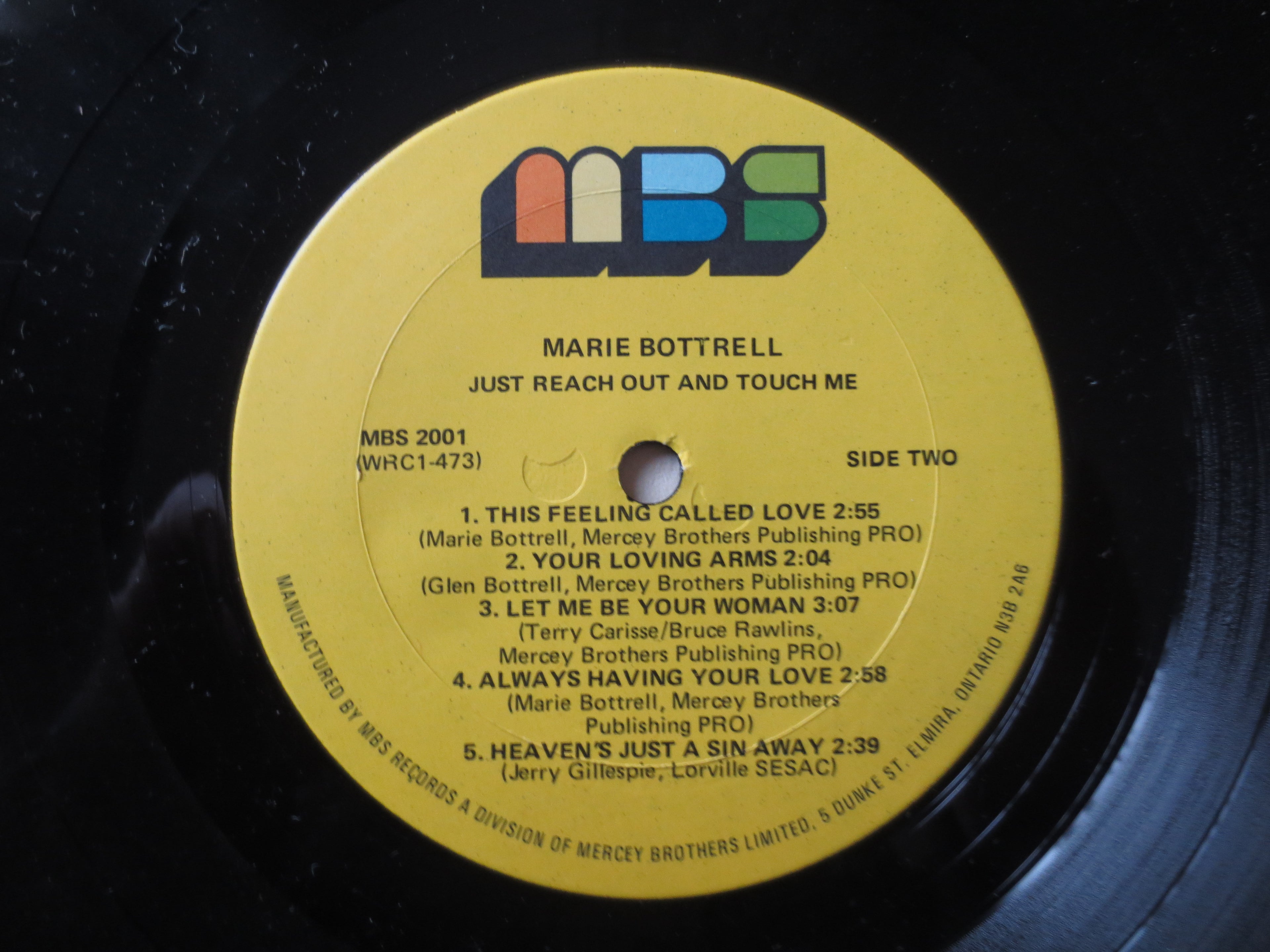 Marie Bottrell – Just Reach Out and Touch Me (1978) Autographed Vinyl LP