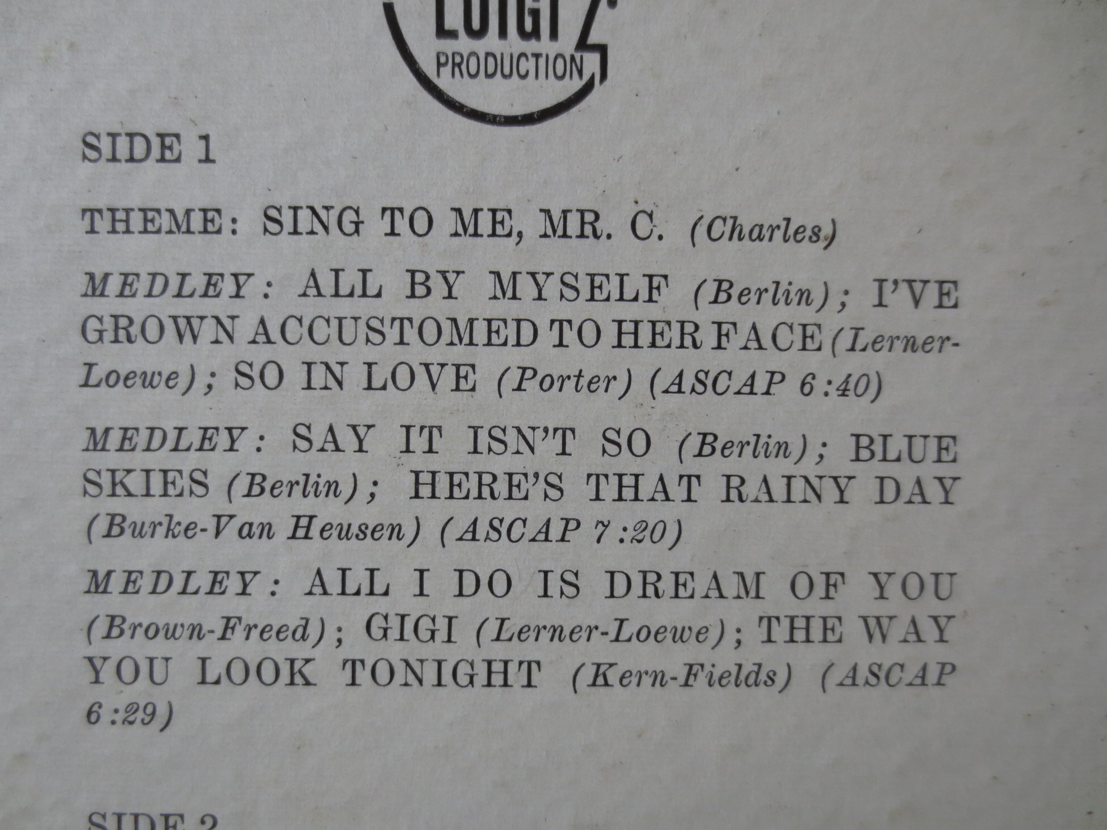 Perry Como – Sing to Me Mr. C (1961) Vinyl LP
