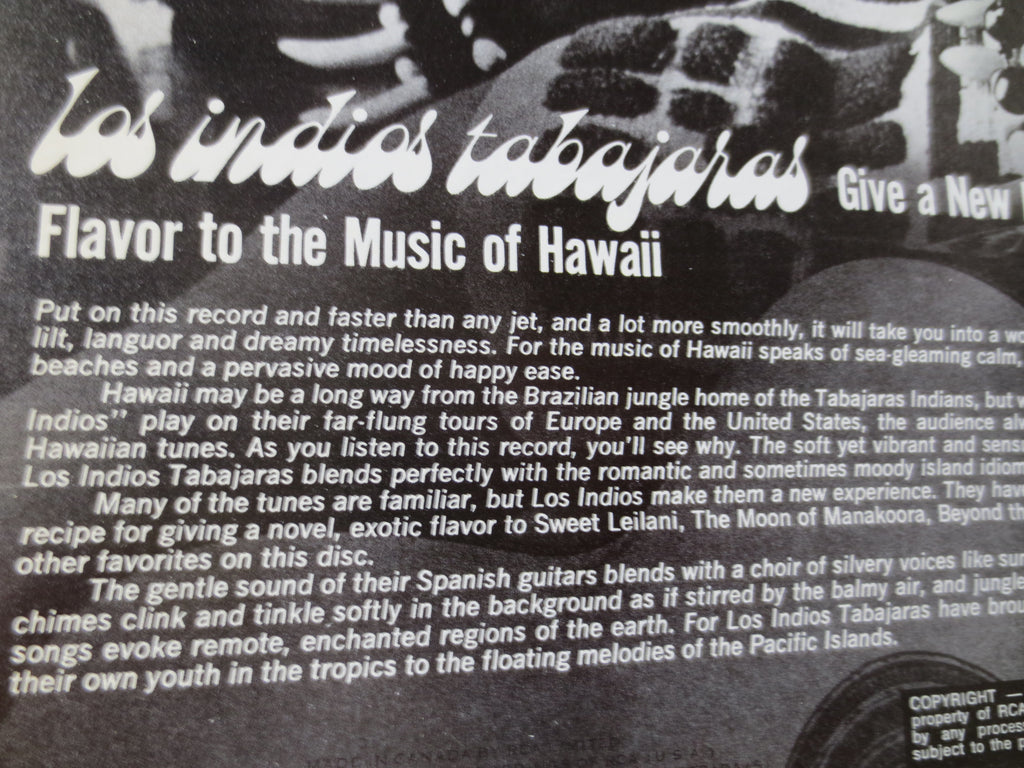 Los Indios Tabajaras – Song of the Islands (1969) Vinyl LP