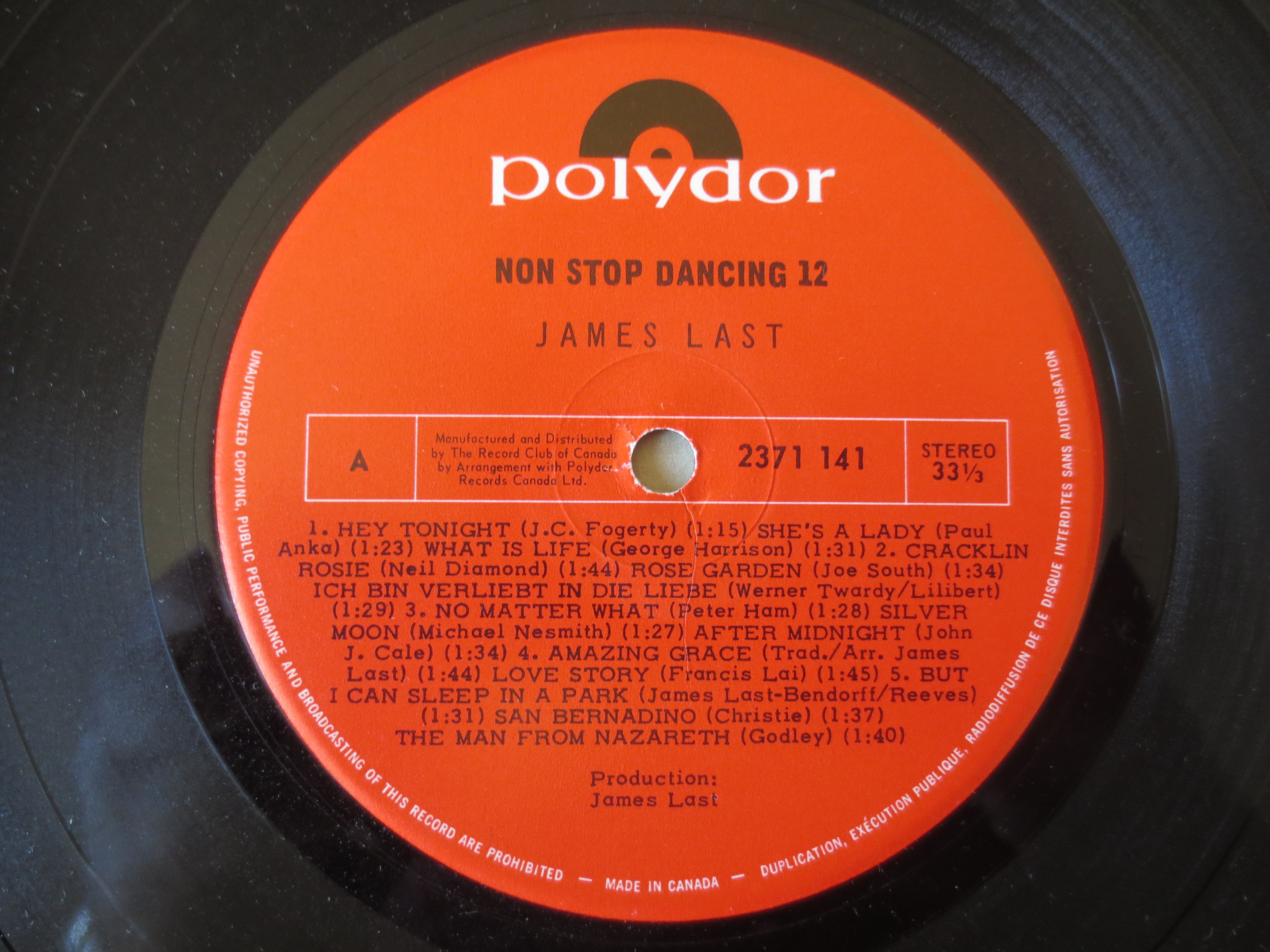 James Last – Non Stop Dancing 12 (1971) Vinyl LP