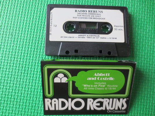 RADIO RERUNS, COMEDY Cassette, Abbot and Costello, Comedy Tapes, Comedy Album, Tape Cassette, Radio Show Tapes, Funny Albums