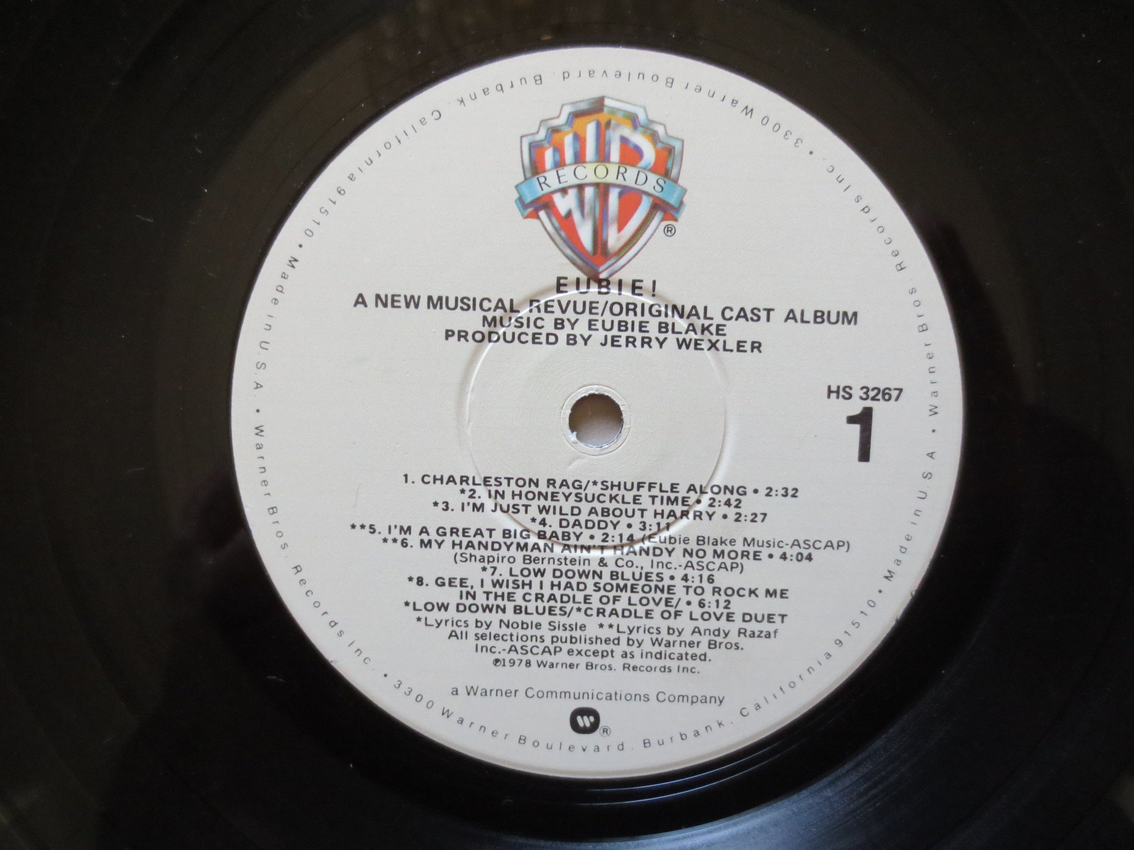 Eubie Blake Musical – Eubie! (1978) Vinyl LP