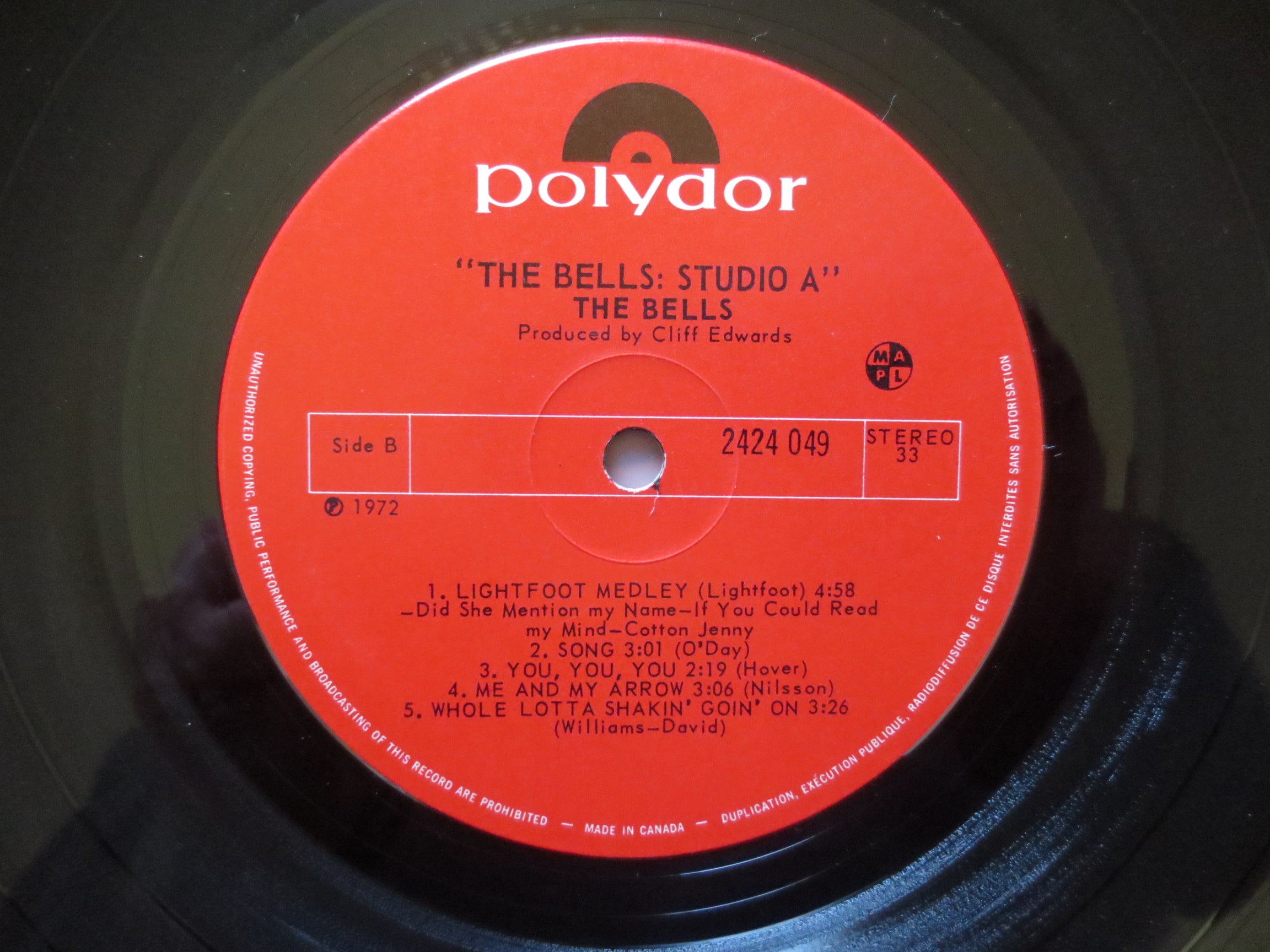 The Bells – The Bells Studio A (1972) Vinyl LP