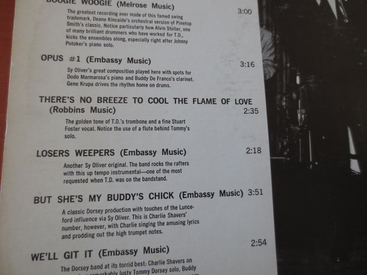 The DORSEY Brothers, TOMMY DORSEY, Vintage Vinyl, Tommy Dorsey Records, Swing Records, Tommy Dorsey Albums, 1973 Records