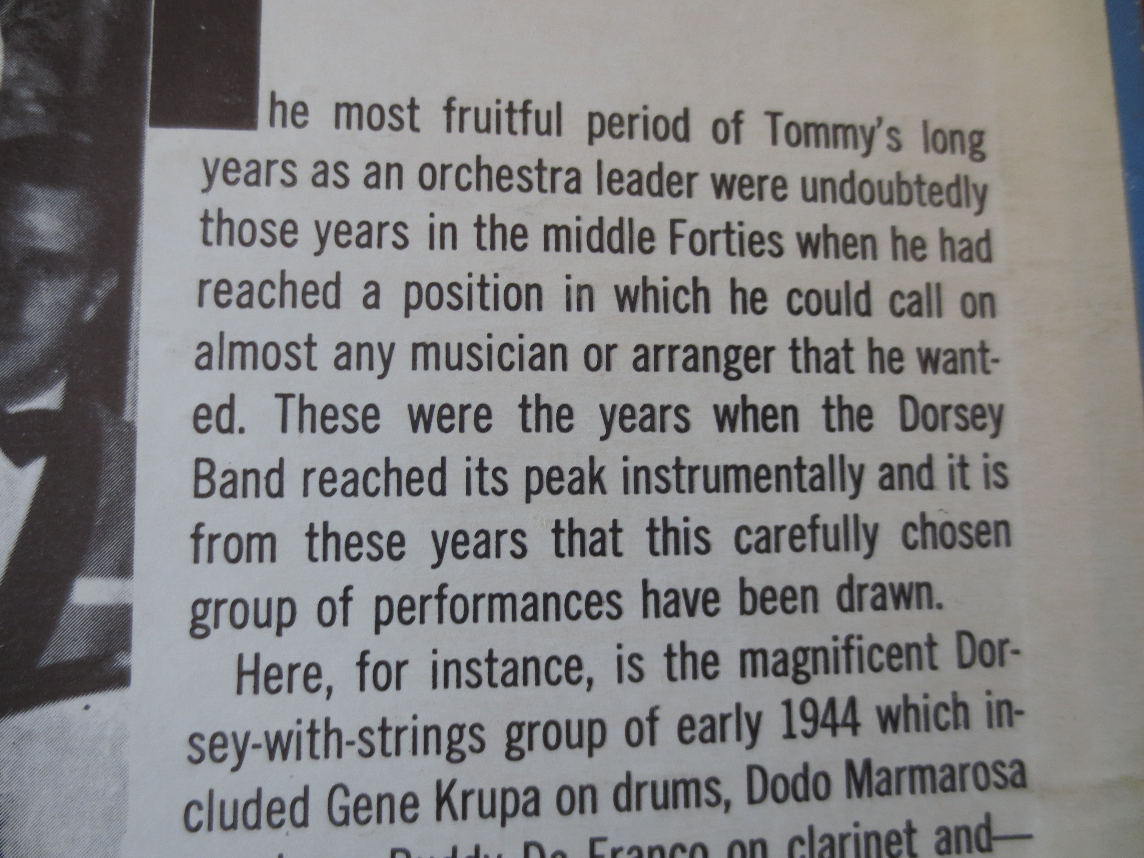 Tommy Dorsey & His Orchestra – The Great Tommy Dorsey (1973) Vinyl LP