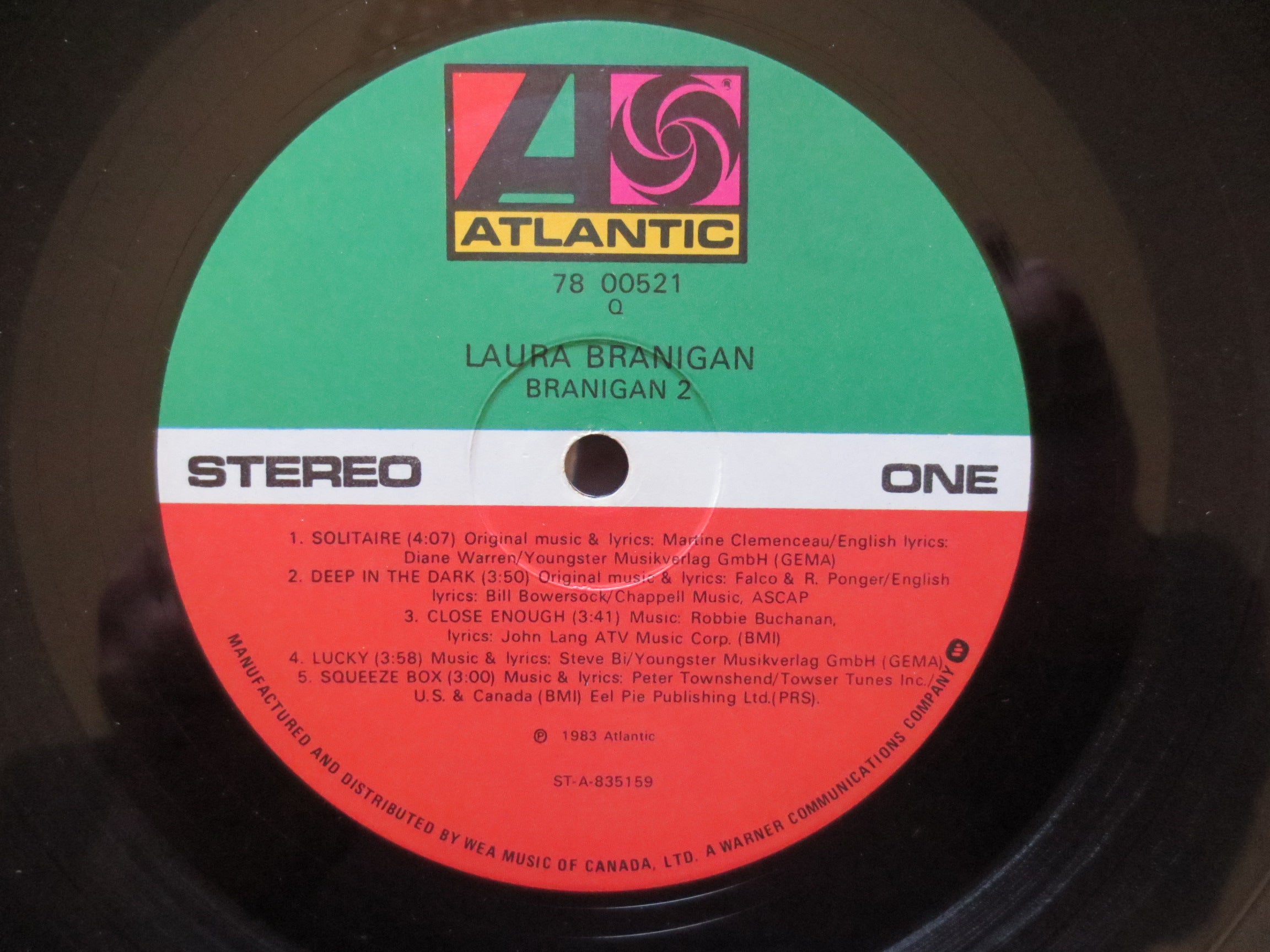 Laura Branigan – Branigan 2 (1983) Vinyl LP