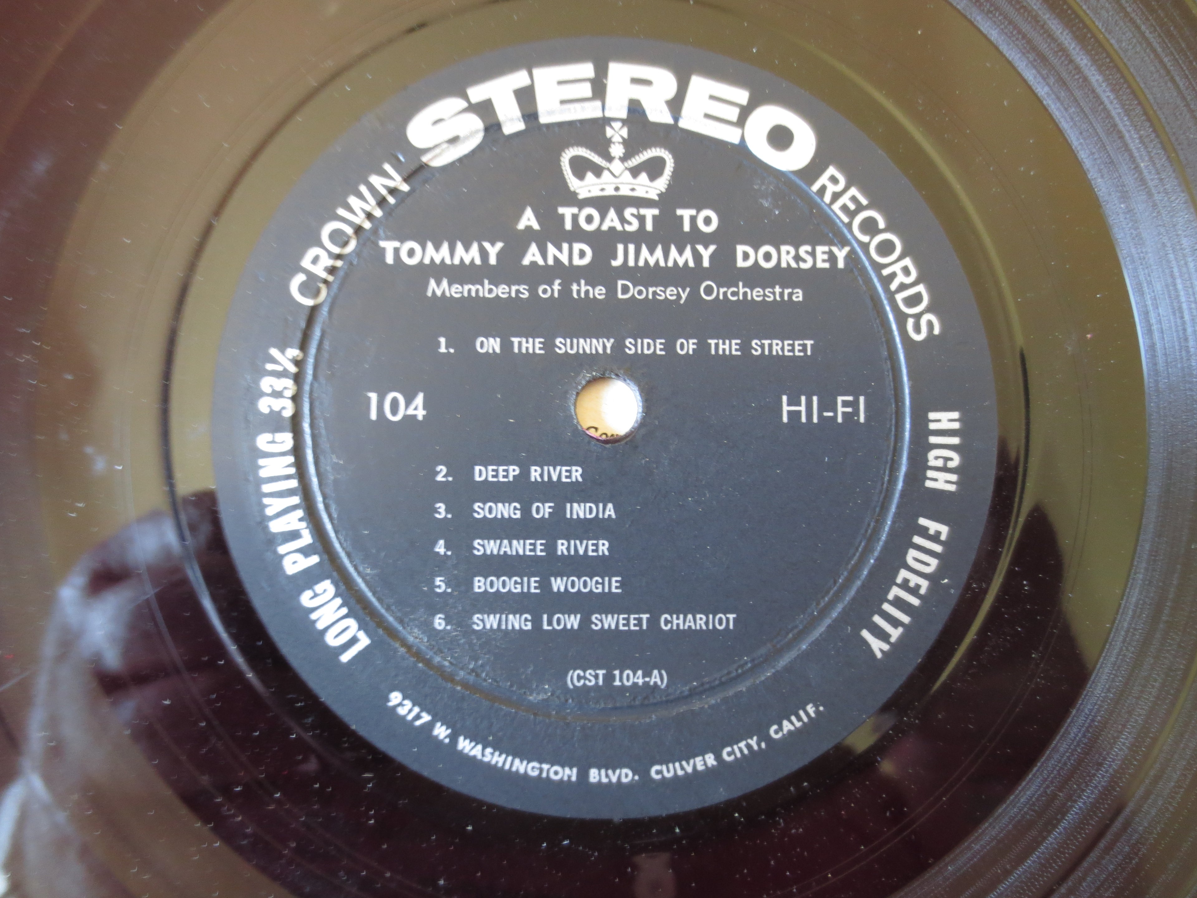 The Dorsey Brothers – A Toast to Tommy and Jimmy Dorsey (1958) Vinyl LP