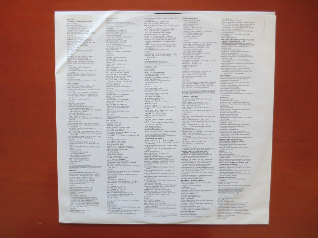 Melissa Manchester – Mathematics (1985) Vinyl LP