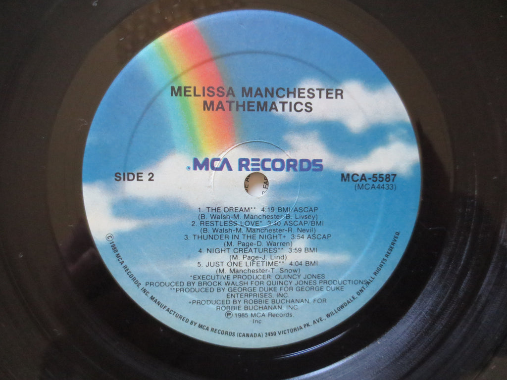 Melissa Manchester – Mathematics (1985) Vinyl LP