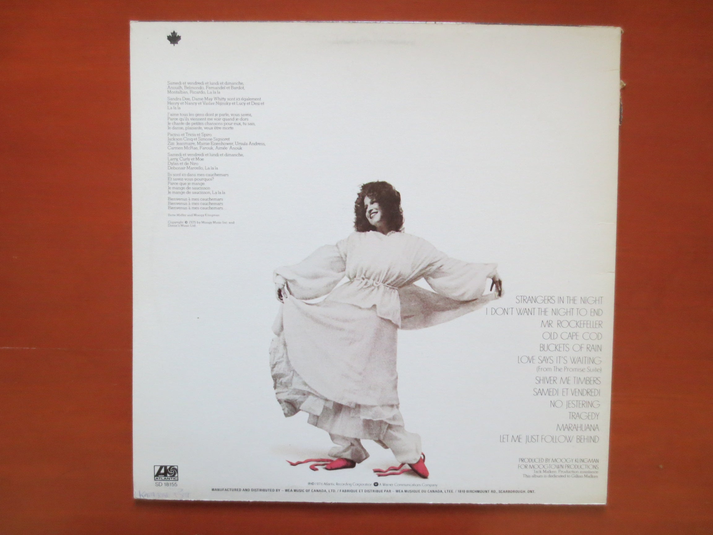 Bette Midler – Songs for the New Depression (1976) [Vinyl LP]