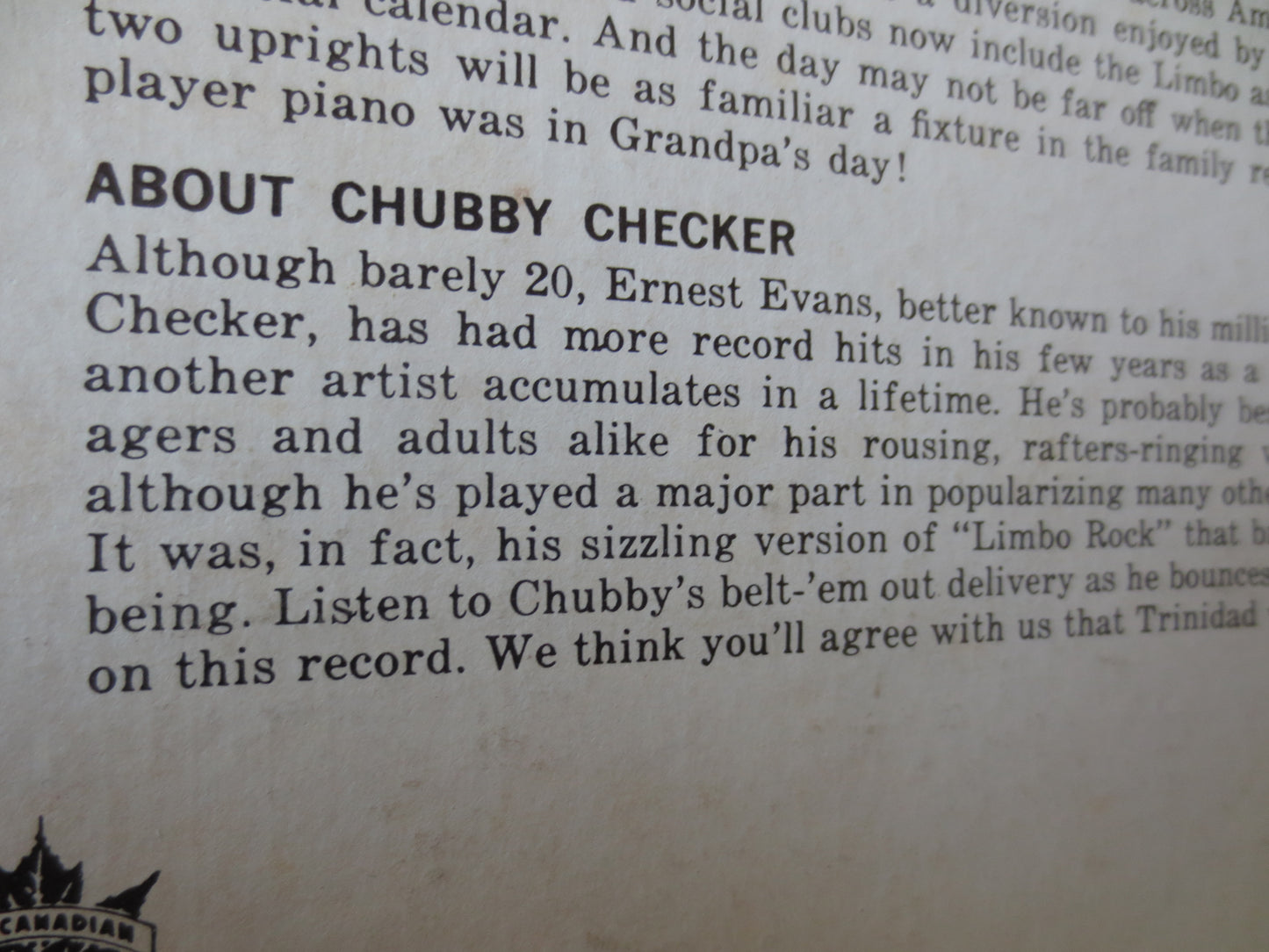 CHUBBY CHECKER, LIMBO Party, Pop Records, Vintage Vinyl, Records, Vinyl Records, Vinyl Album, Record Vinyl, 1961 Records