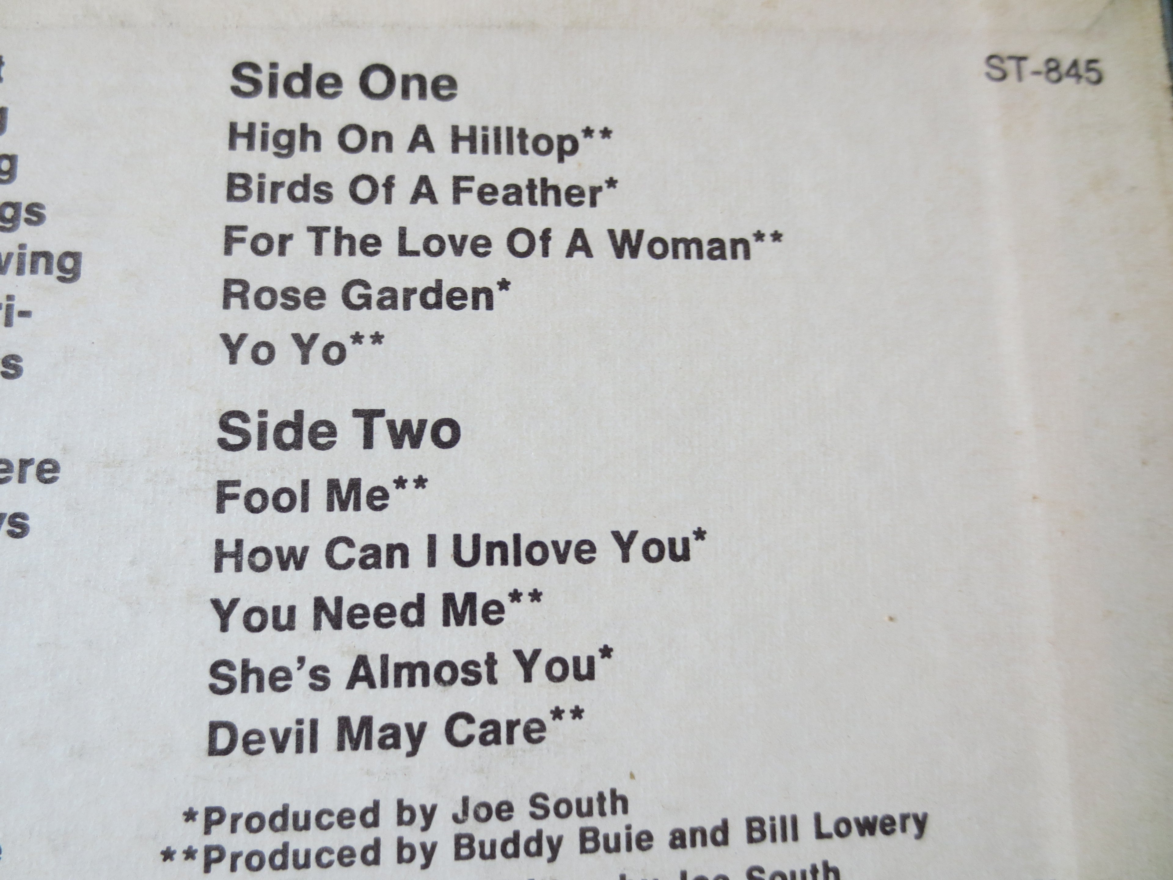 Joe South – Joe South (1971) Vinyl LP