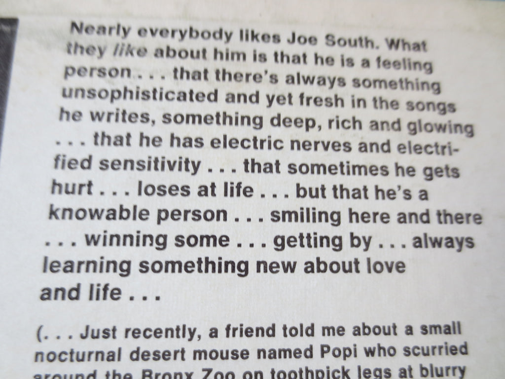 Joe South – Joe South (1971) Vinyl LP