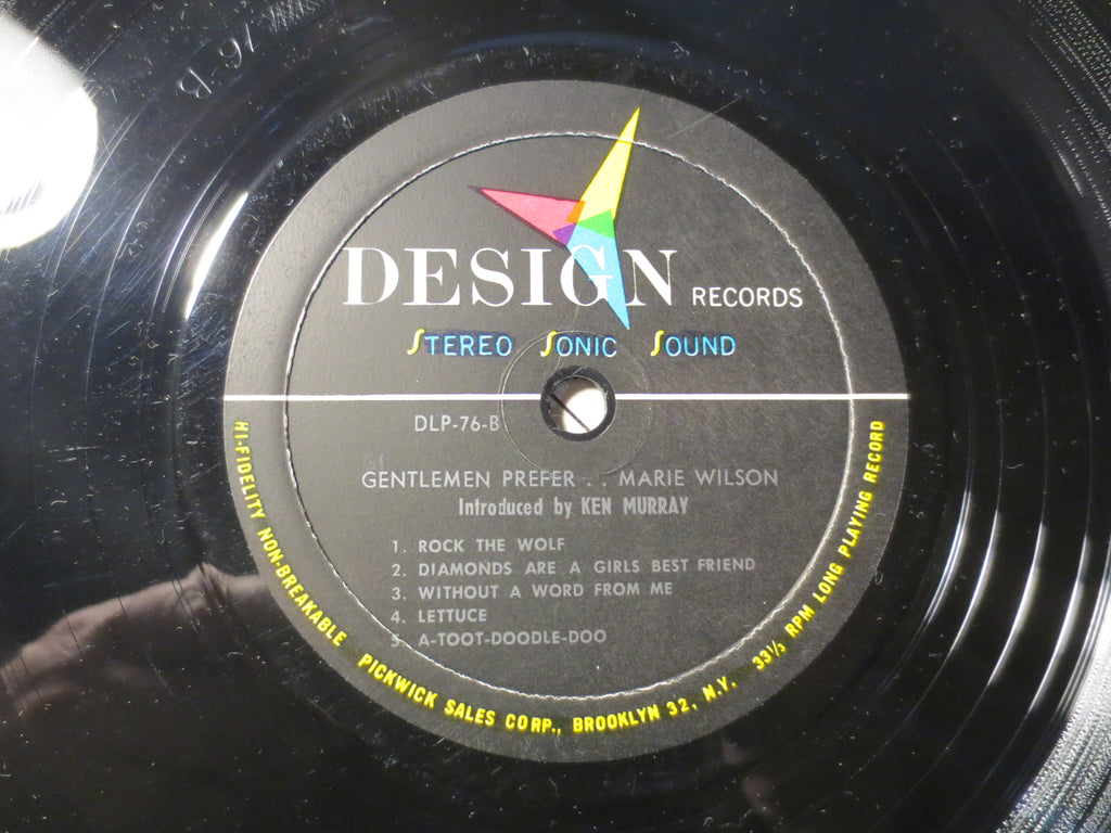 Marie Wilson – Gentlemen Prefer Marie Wilson (1958) Vinyl LP
