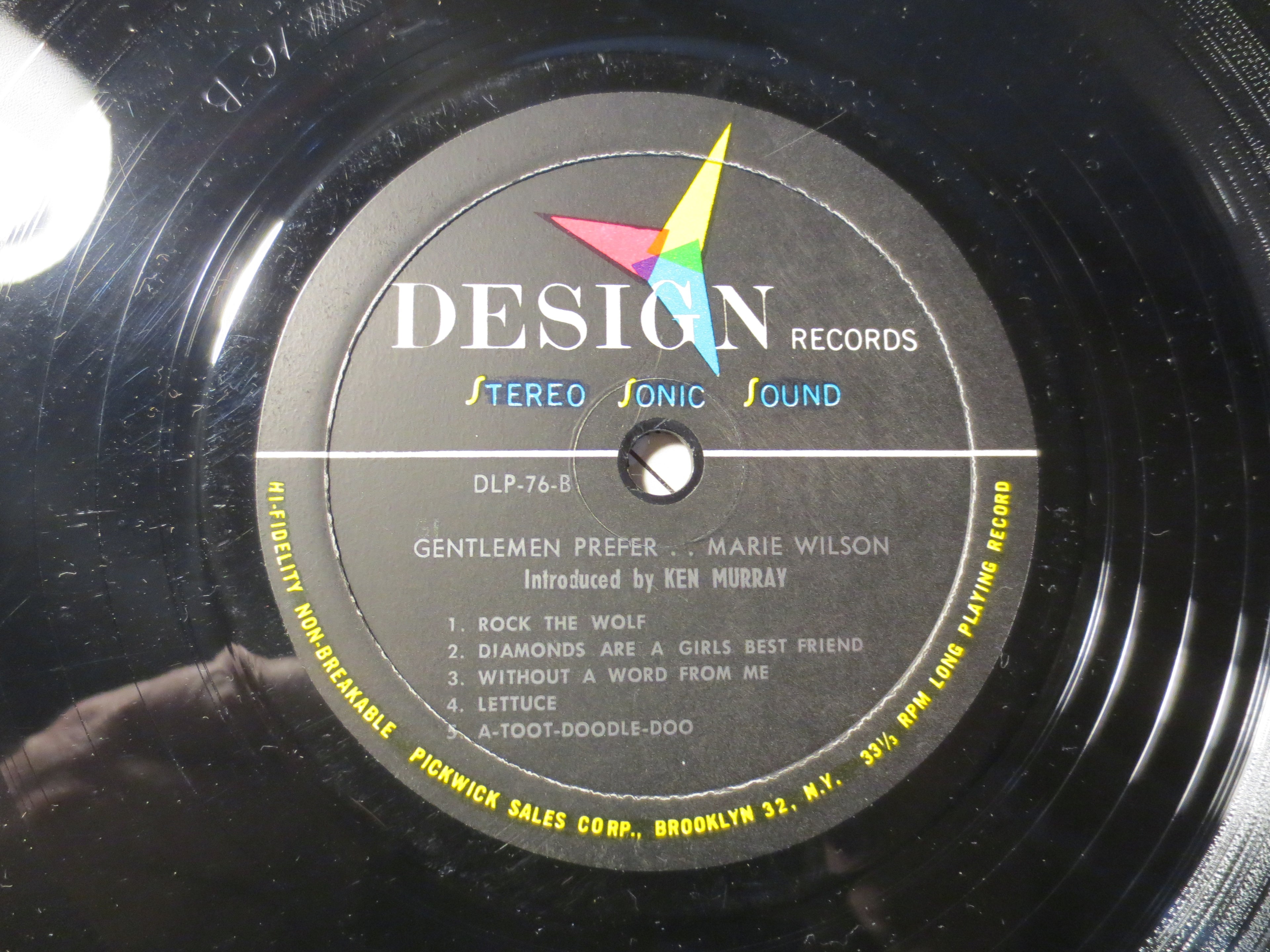 Marie Wilson – Gentlemen Prefer Marie Wilson (1958) Vinyl LP