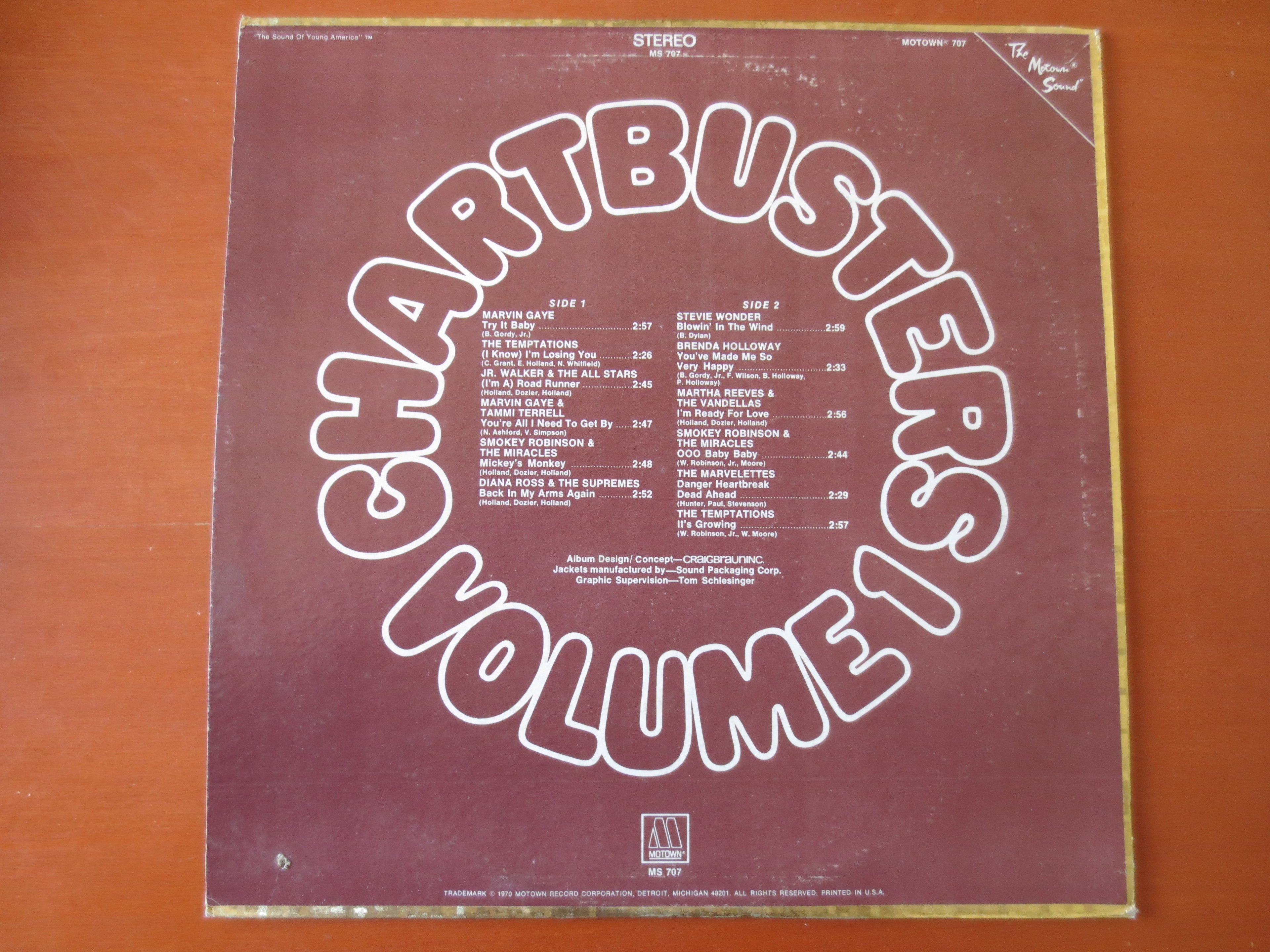 Motown Chartbusters Vol. 1 (1970) Vinyl LP