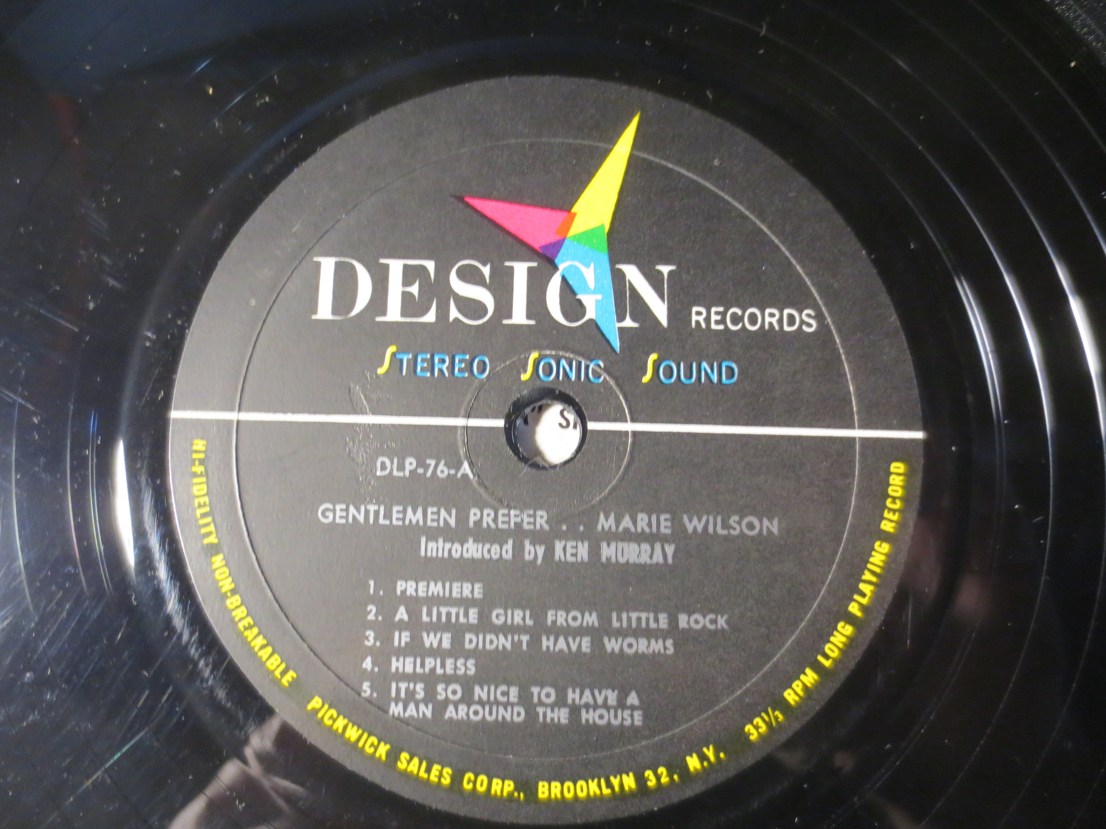 Marie Wilson – Gentlemen Prefer Marie Wilson (1958) Vinyl LP