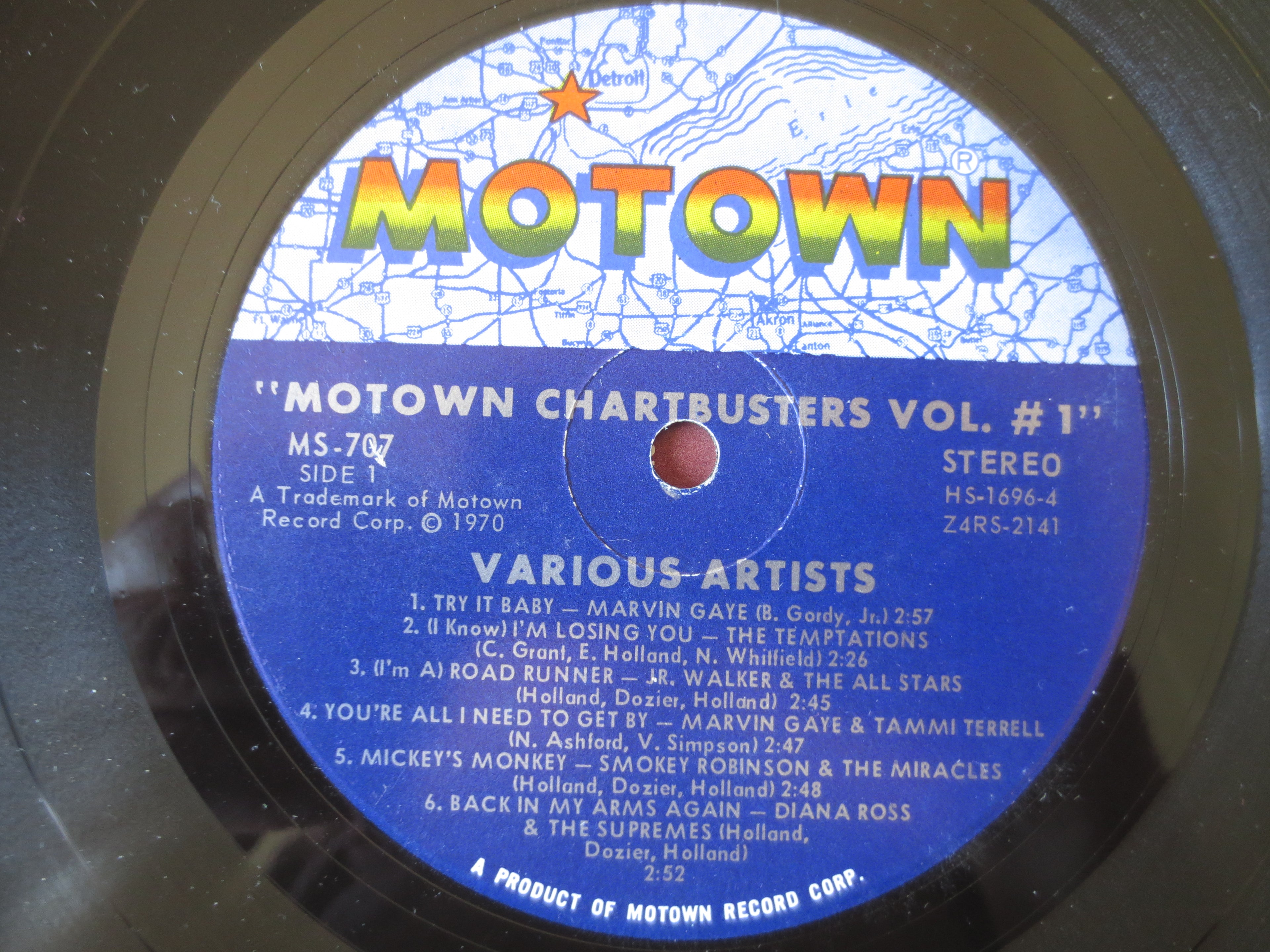 Motown Chartbusters Vol. 1 (1970) Vinyl LP