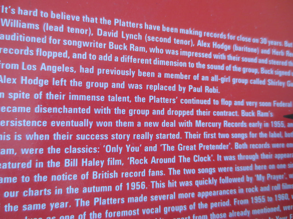 The Platters – 20 Golden Hits (1984) Vinyl LP