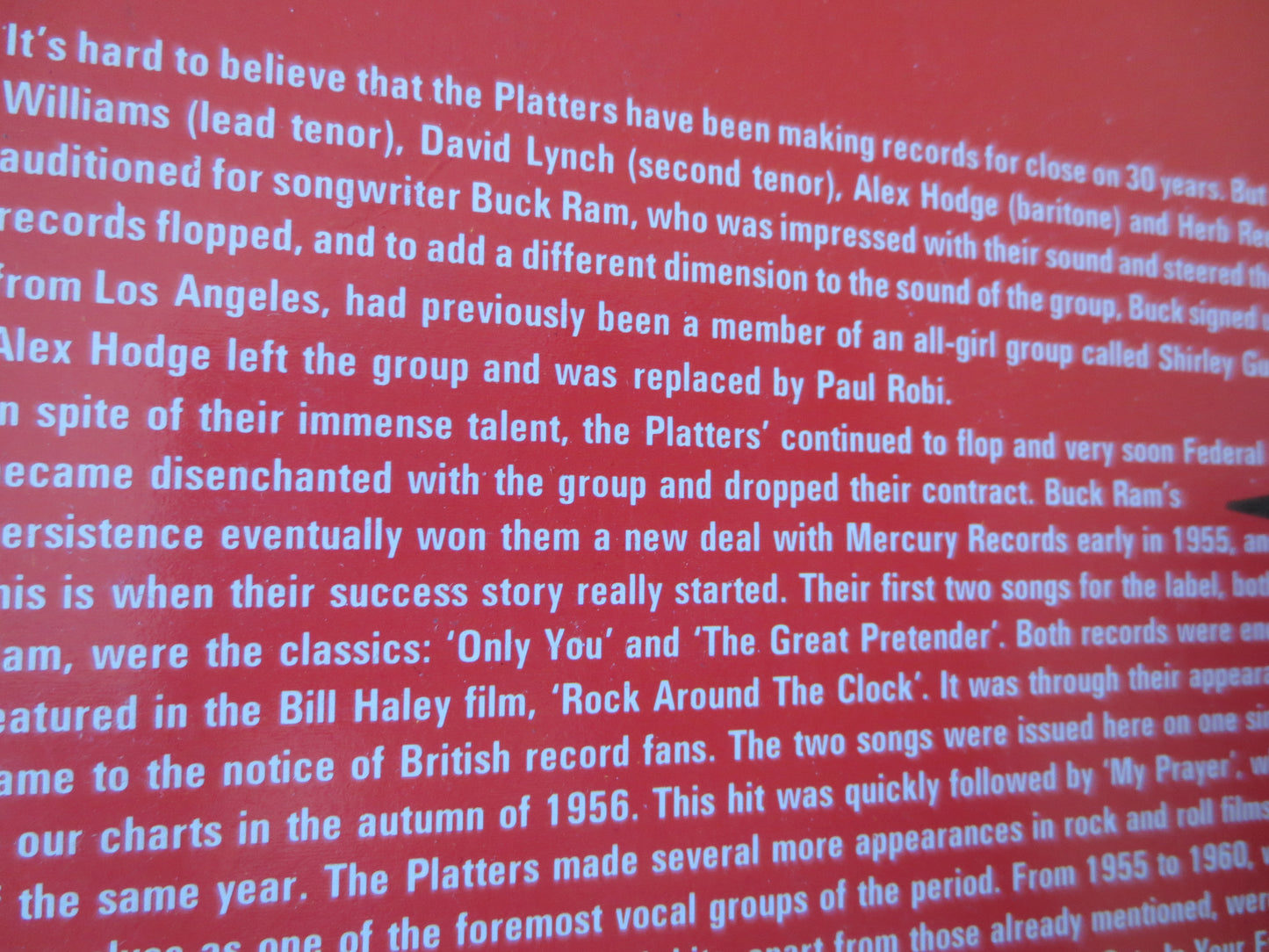 The PLATTERS, 20 GOLDEN Pieces, Vintage Vinyl, The Platters Vinyl, The Platters Record, The Platters Lp, Lps, 1984 Records