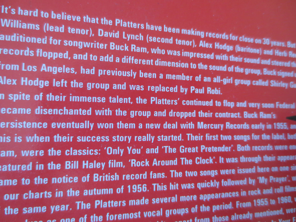 The Platters – 20 Golden Hits (1984) Vinyl LP