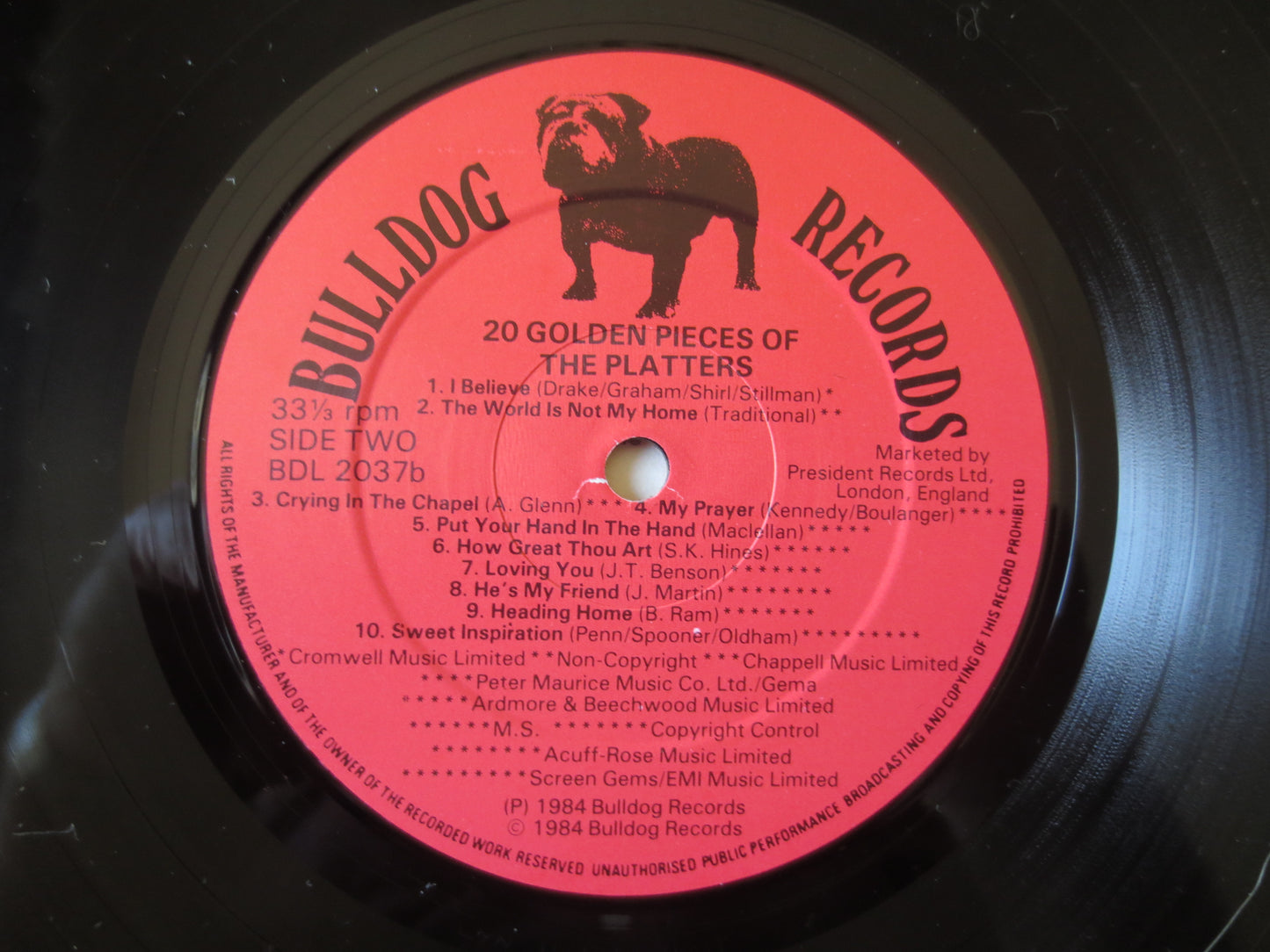 The PLATTERS, 20 GOLDEN Pieces, Vintage Vinyl, The Platters Vinyl, The Platters Record, The Platters Lp, Lps, 1984 Records