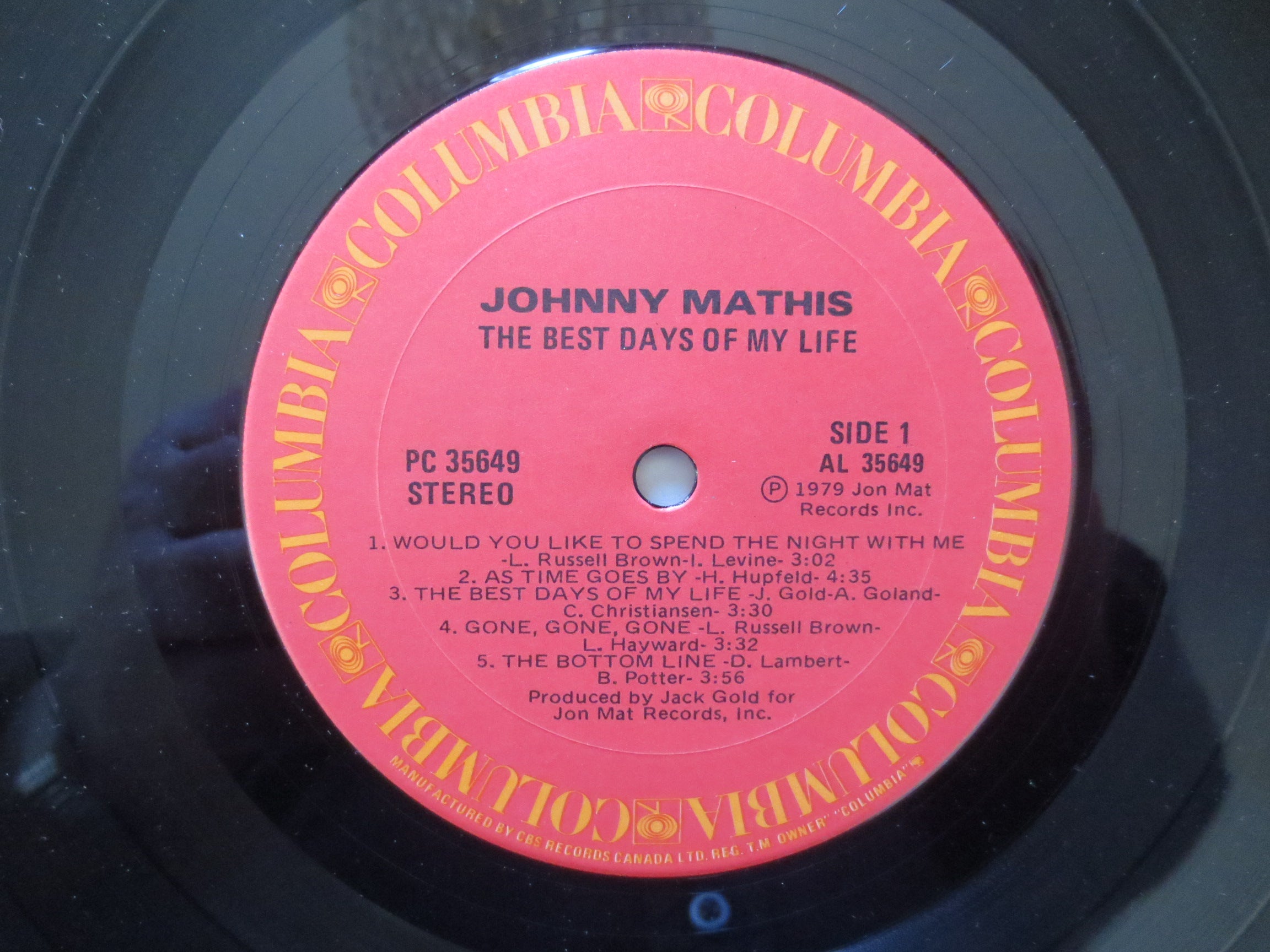 Johnny Mathis – The Best Days of My Life (1979) Vinyl LP