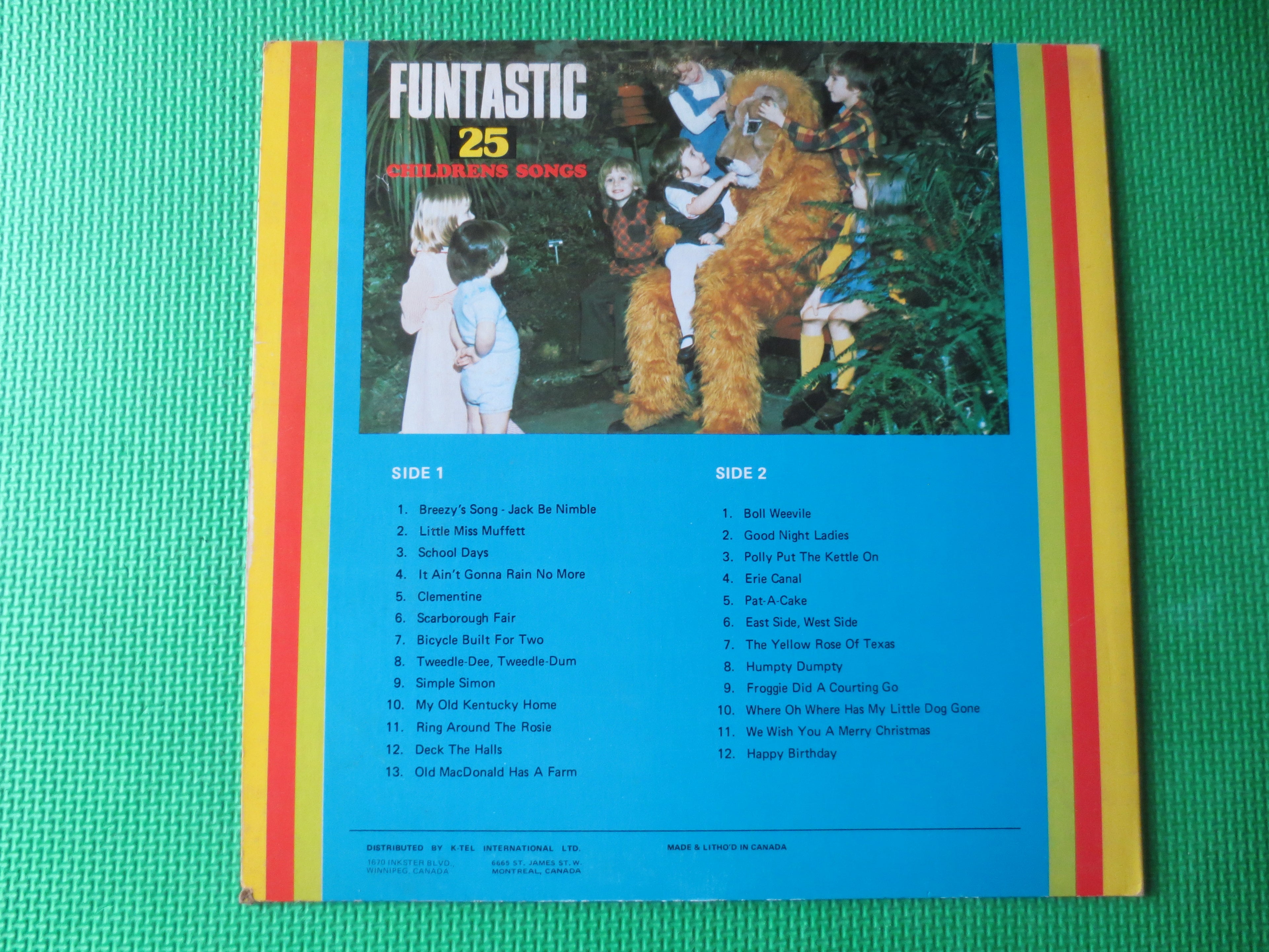 K-Tel – Funtastic 25 Children's Songs (1975) Vinyl LP