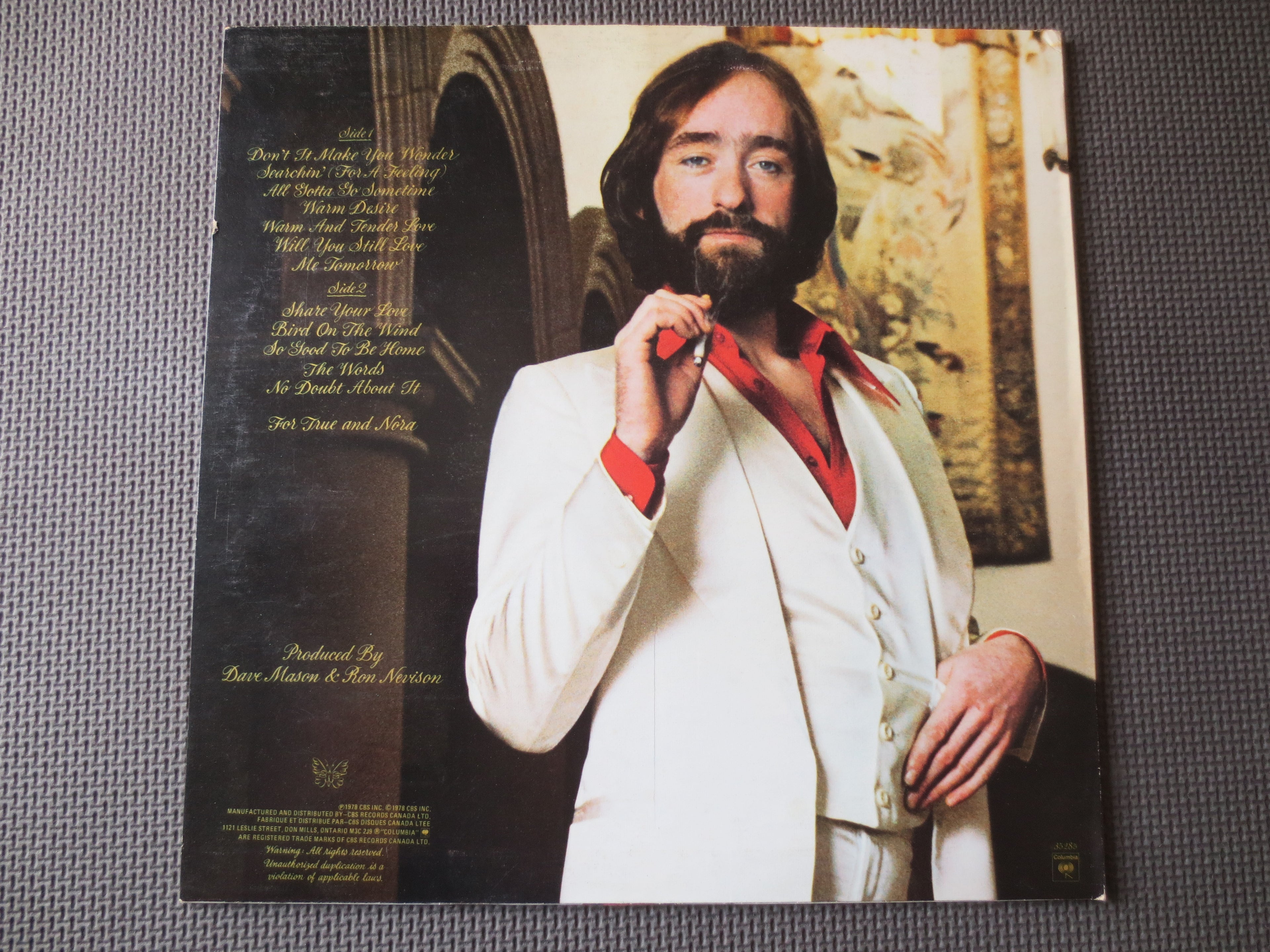 Dave Mason – Mariposa de Oro (1978) Vinyl LP