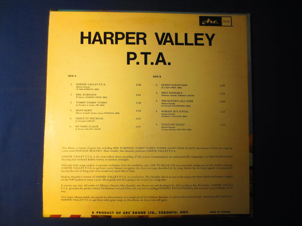 Marlene Beaudry – Harper Valley PTA (1968) Vinyl LP