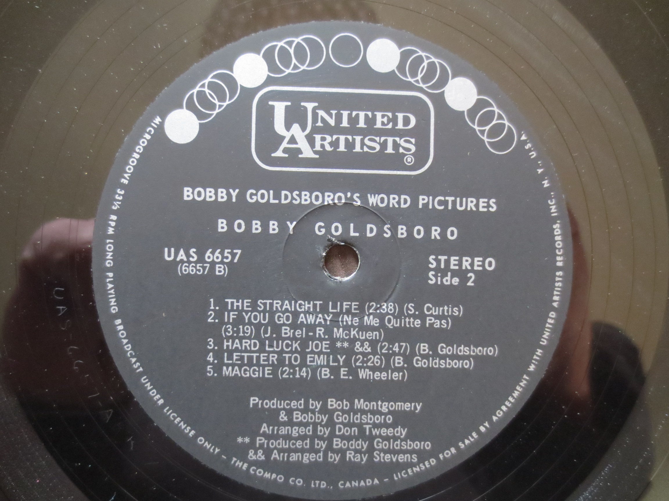 Bobby Goldsboro – Word Pictures (1968) Vinyl LP