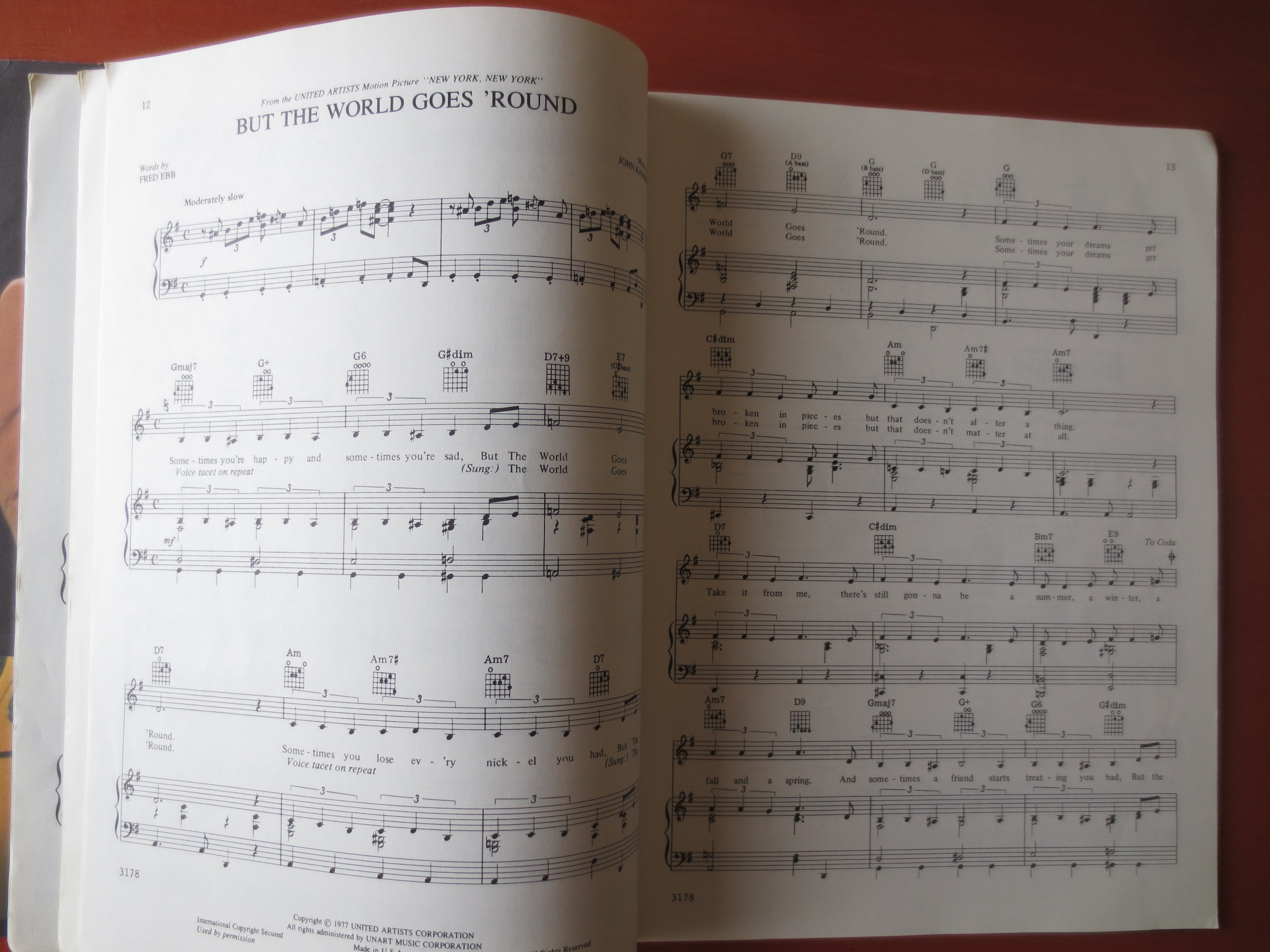 New York, New York – Songbook Sheet Music