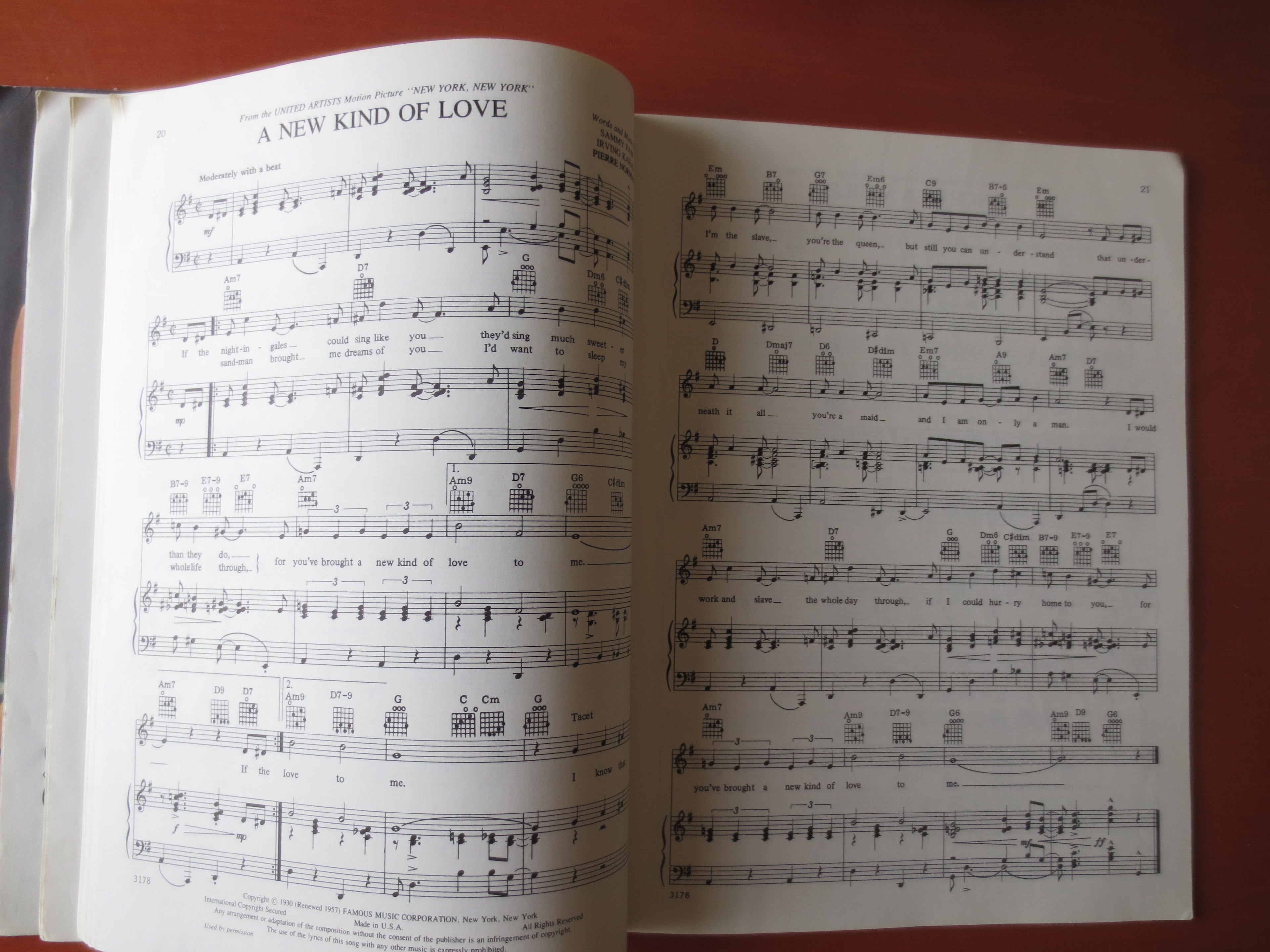 New York, New York – Songbook Sheet Music