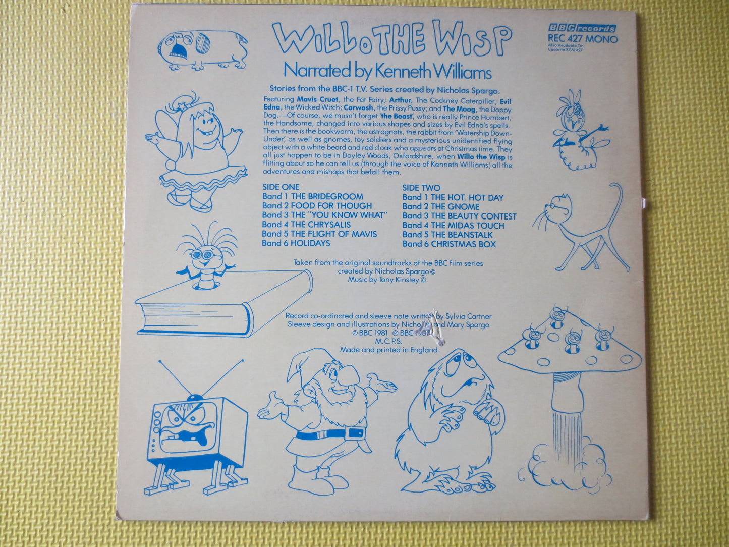 WILLO the WISP, SONGS and Stories, Childrens Record, Kids Record, Childrens Album, Kids Album, Vinyl Lps, Lps, 1981 Records