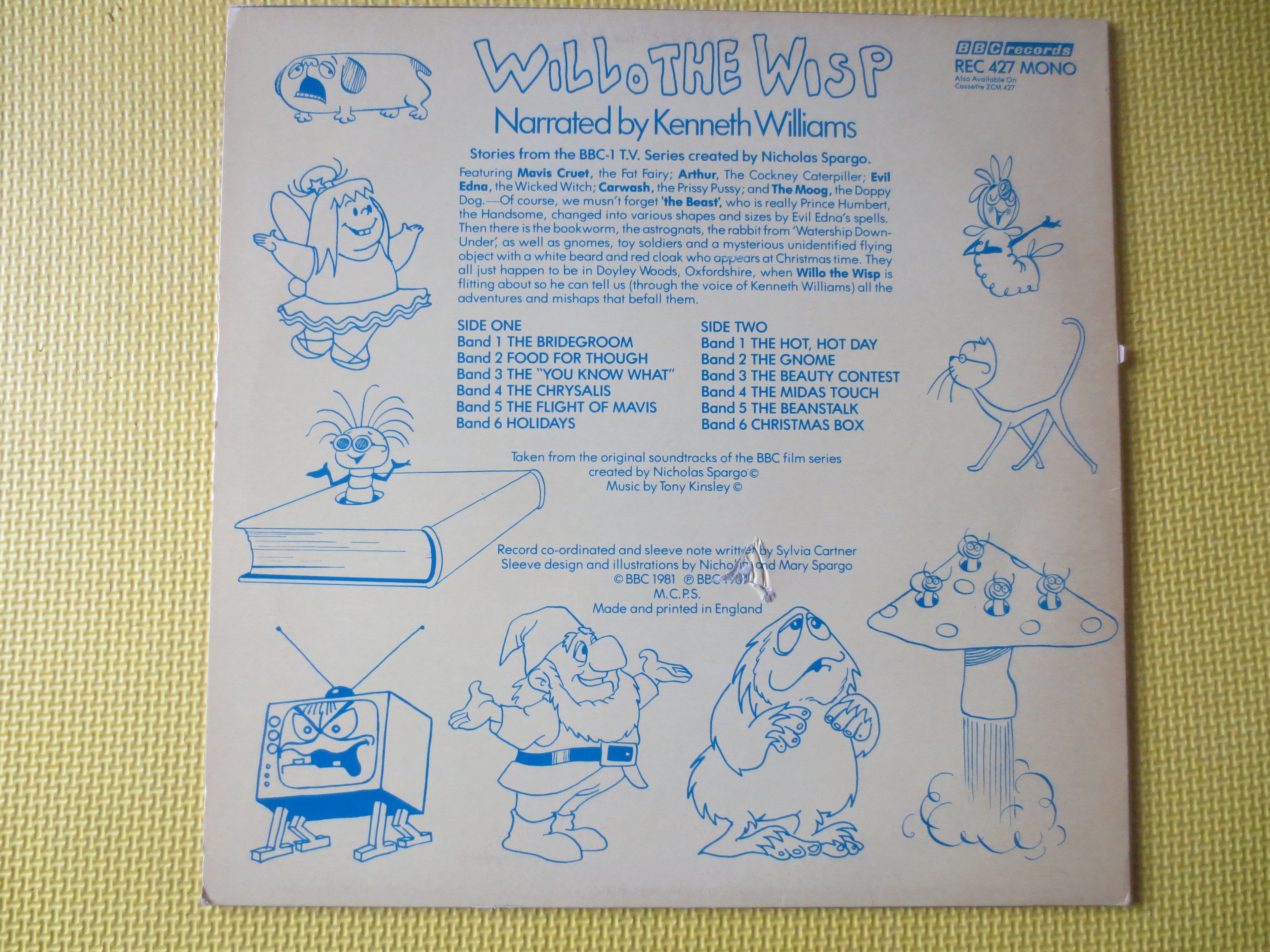 WILLO the WISP, SONGS and Stories, Childrens Record, Kids Record, Childrens Album, Kids Album, Vinyl Lps, Lps, 1981 Records