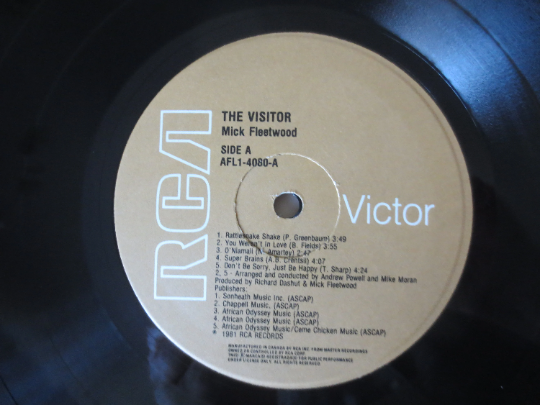 MICK FLEETWOOD, The VISITOR, Vintage Vinyl, Record Vinyl, Mick Fleetwood lp, Vinyl Record, Vinyl, Rock Record, 1981 Records