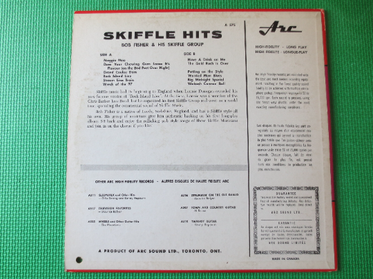 BOB FISHER, Skiffle Group, SKIFFLE Hits, Vintage Album, 1963 Record, Vinyl Lp