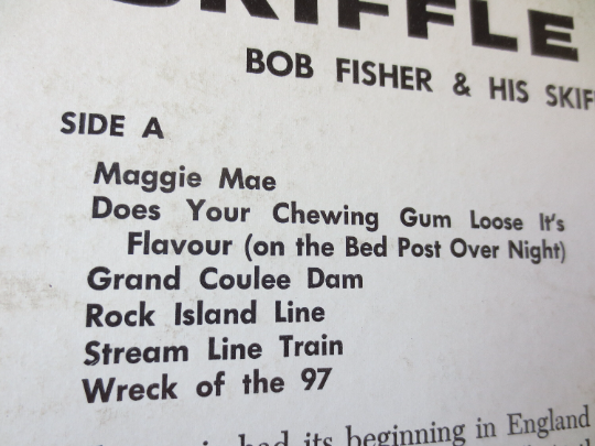 BOB FISHER, Skiffle Group, SKIFFLE Hits, Vintage Album, 1963 Record, Vinyl Lp