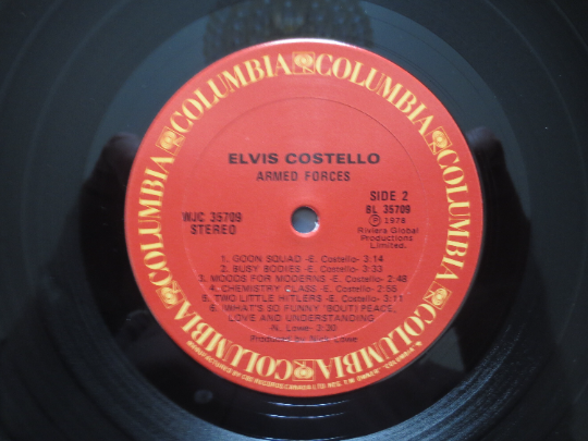 ELVIS COSTELLO, Armed Forces, Vintage Album, 1978 Record, Vinyl Lp
