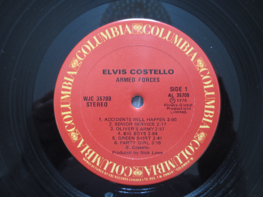ELVIS COSTELLO, Armed Forces, Vintage Album, 1978 Record, Vinyl Lp