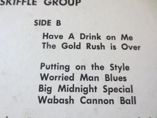 BOB FISHER, Skiffle Group, SKIFFLE Hits, Vintage Album, 1963 Record, Vinyl Lp