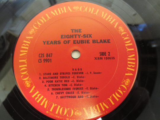 EUBIE BLAKE, The Eighty-Six Years, Ragtime Honky Tonk, Double Album, 1973 Record, Vinyl Lp