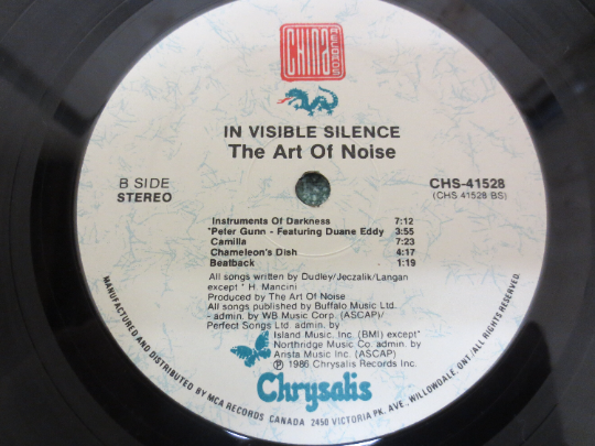The ART of NOISE, In Visible Silence, Rock Records, Vintage Vinyl, Record Vinyl, Records, Vinyl Record, Vinyl, 1986 Records
