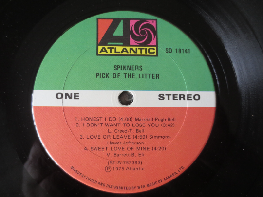 The Spinners – Pick of the Litter (1975) Vinyl LP