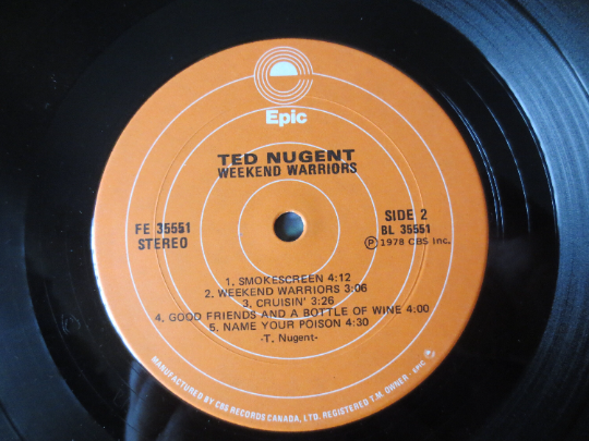 Ted Nugent – Weekend Warriors (1978) Vinyl LP