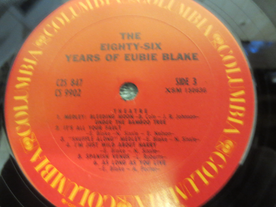 EUBIE BLAKE, The Eighty-Six Years, Ragtime Honky Tonk, Double Album, 1973 Record, Vinyl Lp