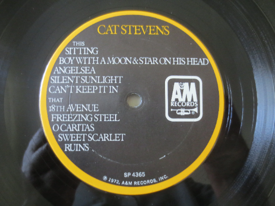 CAT STEVENS, Catch BULL at Four, Cat Stevens Album, Cat Stevens Vinyl, Cat Stevens Lp, Cat Stevens Record, Lp, 1972 Records